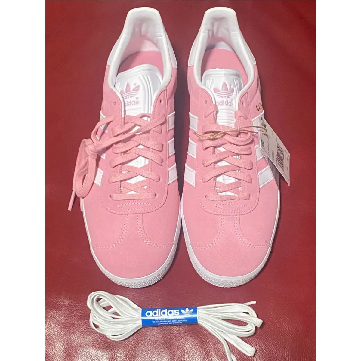 Adidas Gazelle Pink Glow Cloud White HQ4412 US 8.5