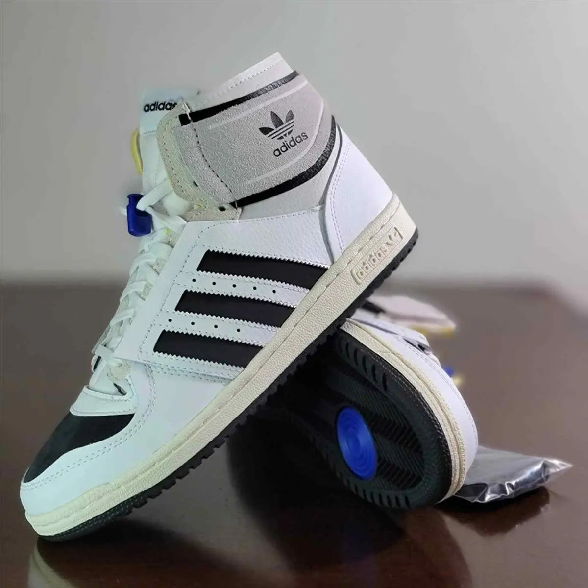 Adidas Originals Top Ten White Black Leather Sneakers Shoes Men`s Size 9.5