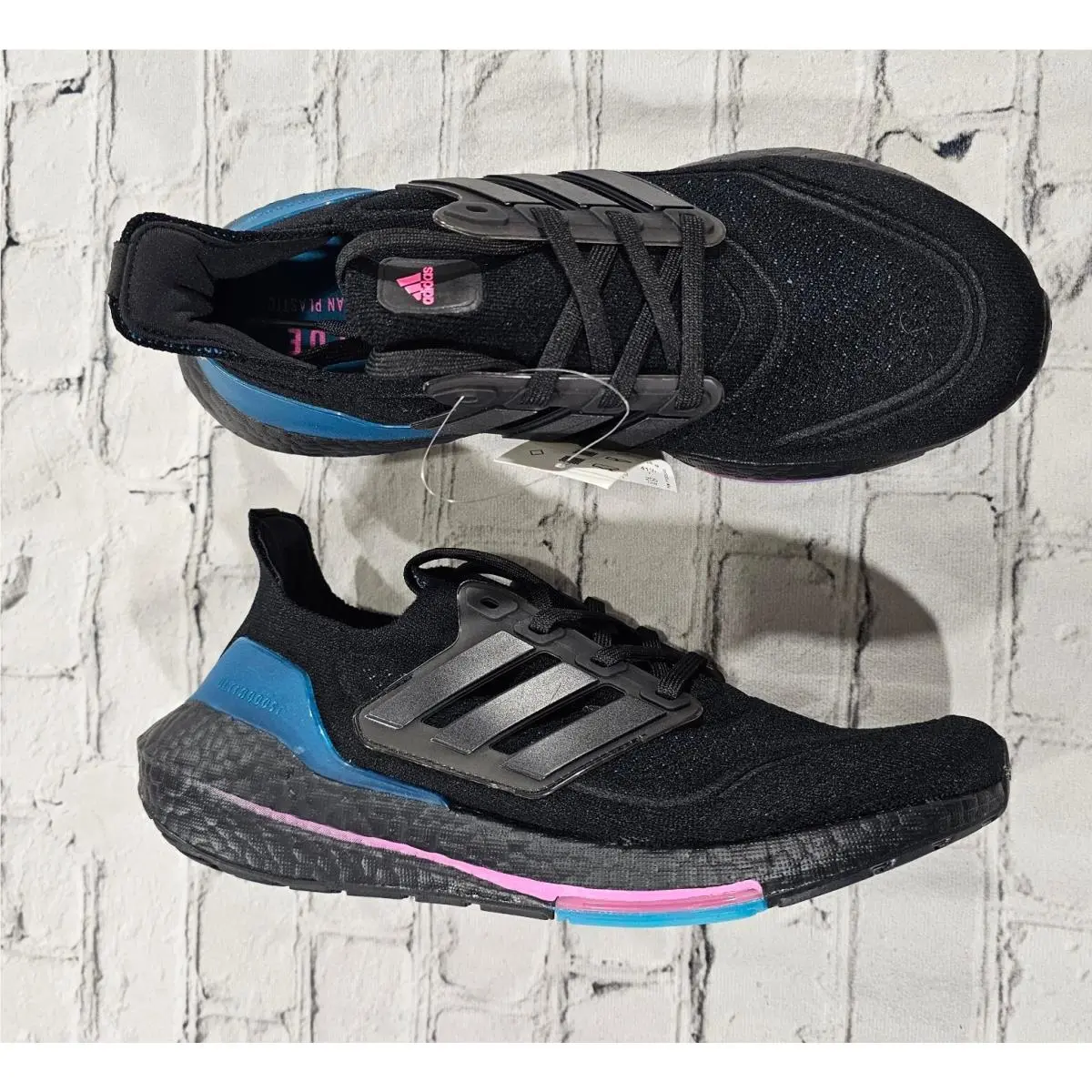 Adidas Ultraboost 21 Men 8 Women 9 Black Blue Pink FZ1921 Running Shoes Sneakers