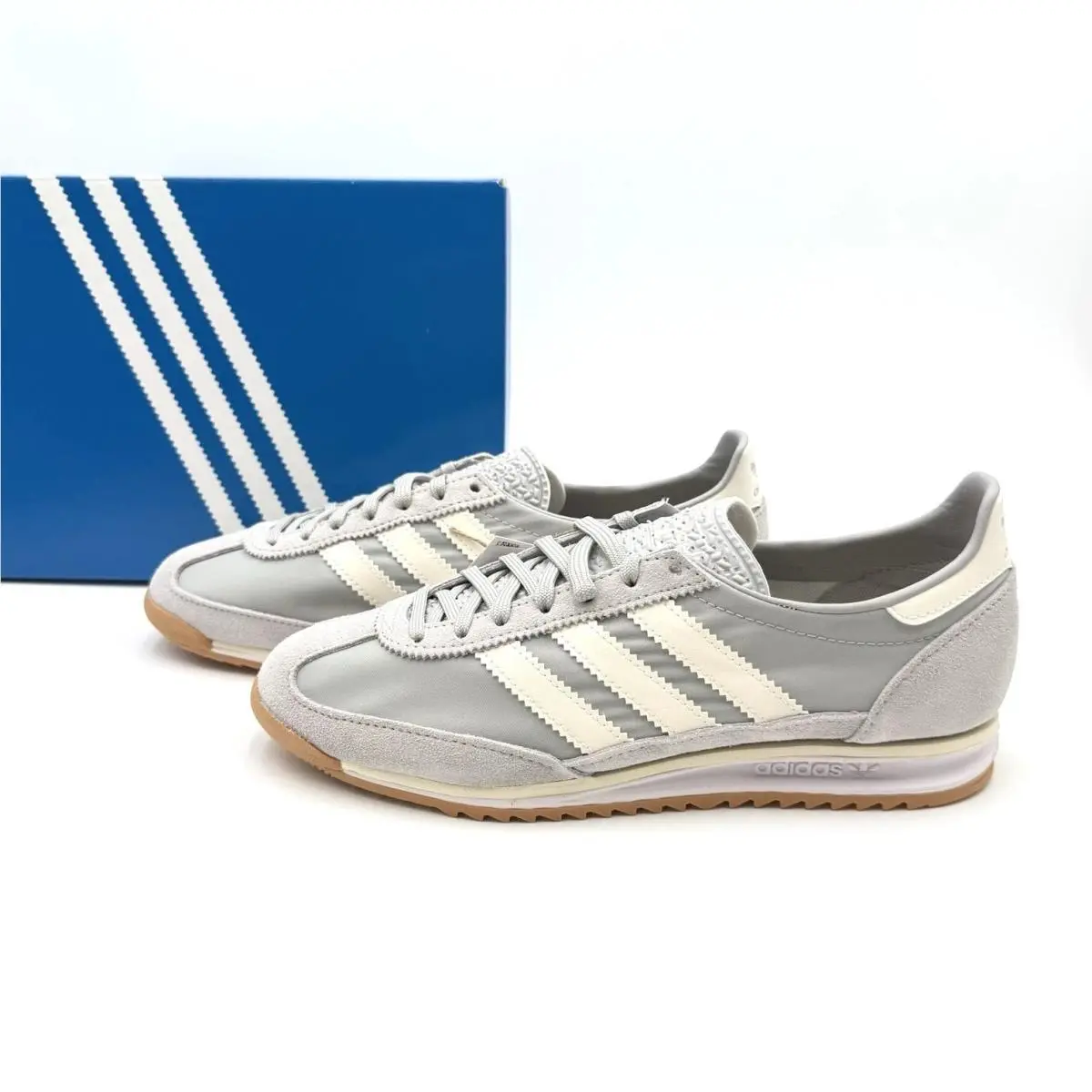 Adidas Originals SL 72 OG Sneakers Women`s Size 8 JI1035 Grey/off White