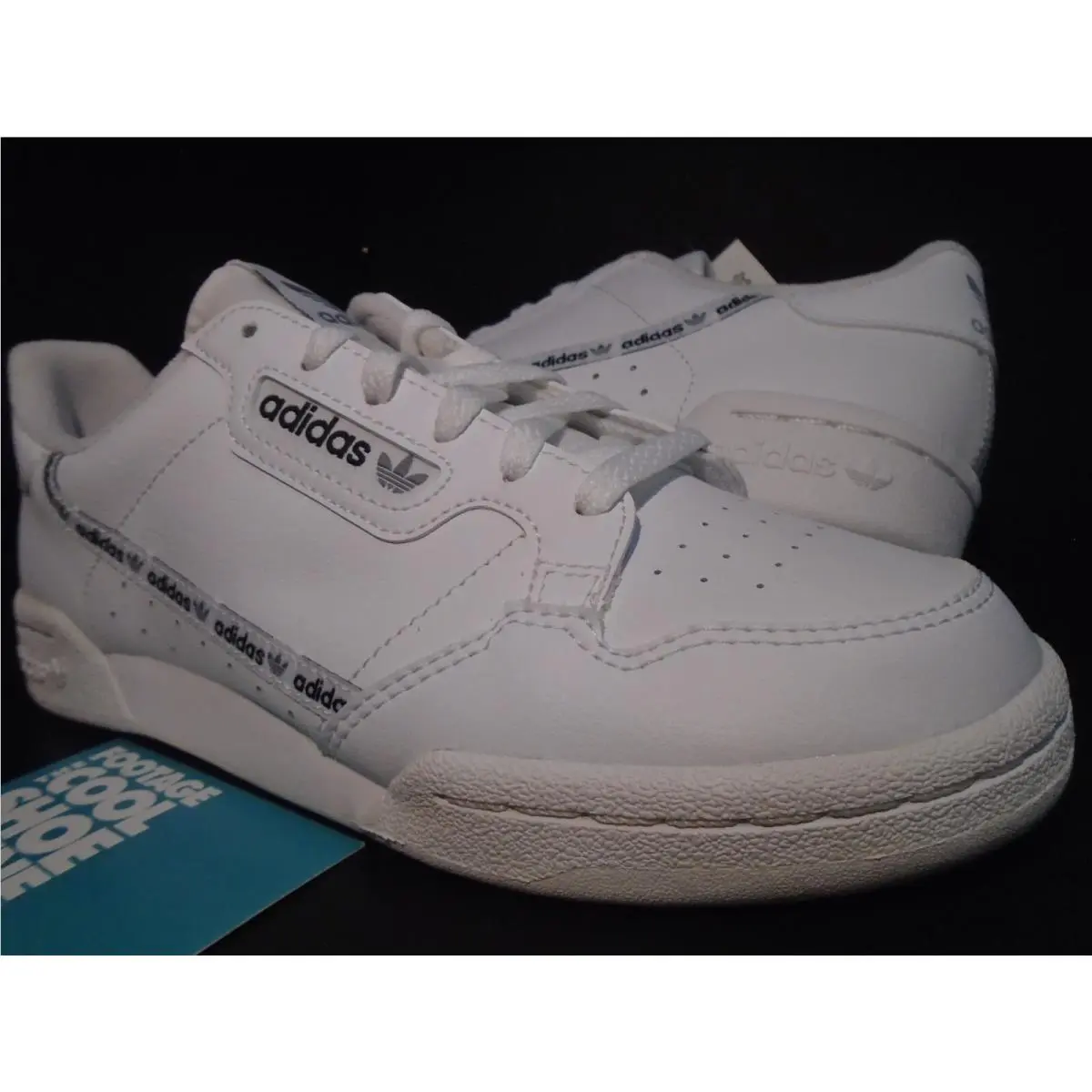 2019 Adidas Continental 80 J Footwear White Core Black Grey EG3985 5