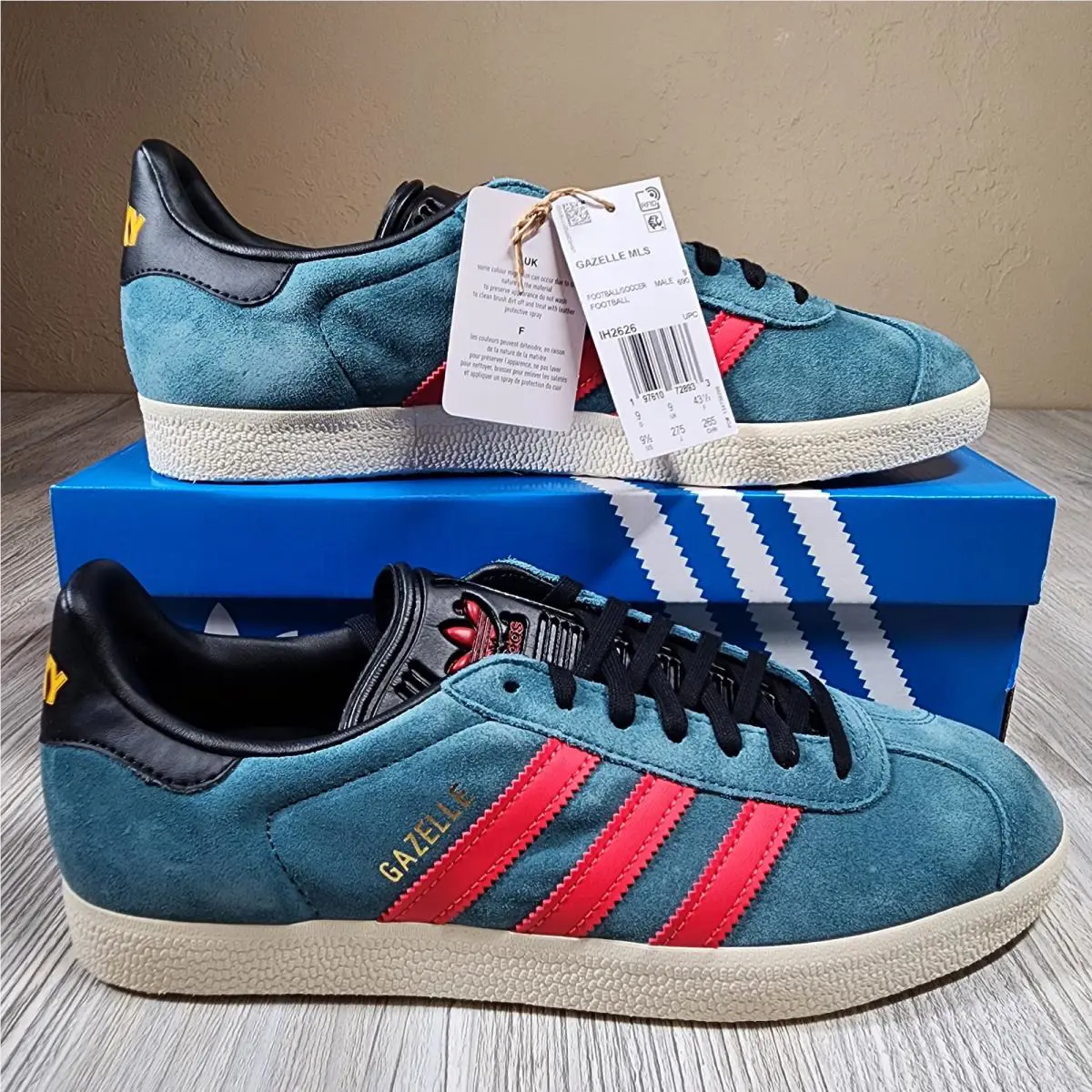 Adidas Gazelle Mls LA Galaxy Sneakers Blue Mens Size 9.5 IH2626