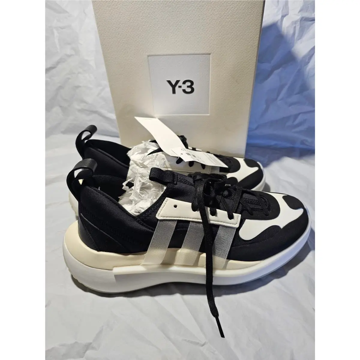 Adidas Y-3 Y3 Yohji Yamamoto Qisan Cozy II Black Core White Cream 7 US
