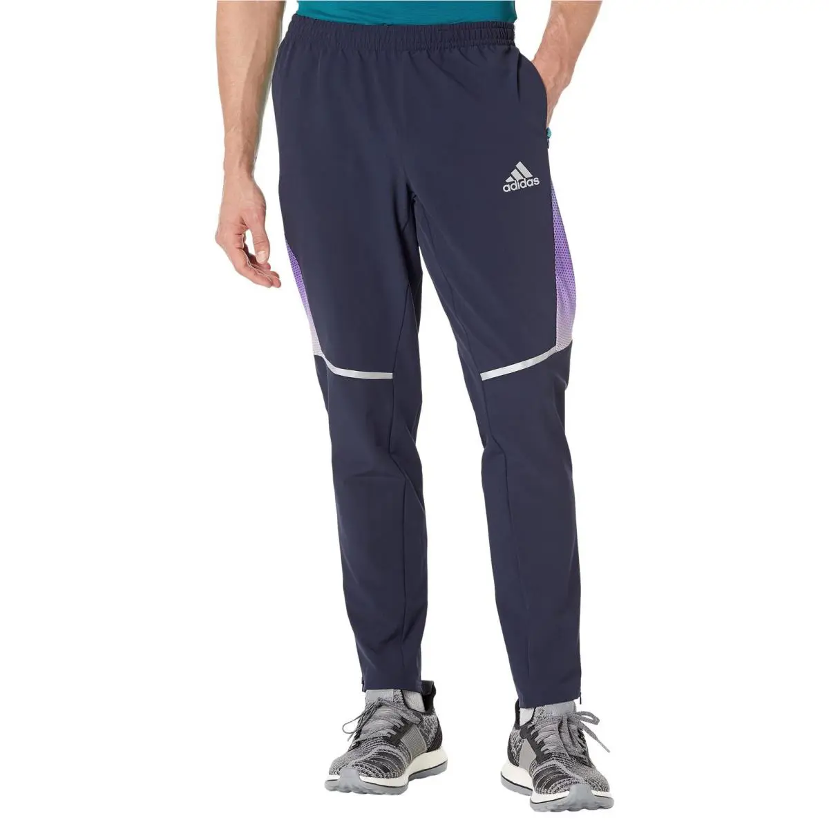 Adidas Men`s Own The Run Color-block Track Pants Casual Workout Bottoms S