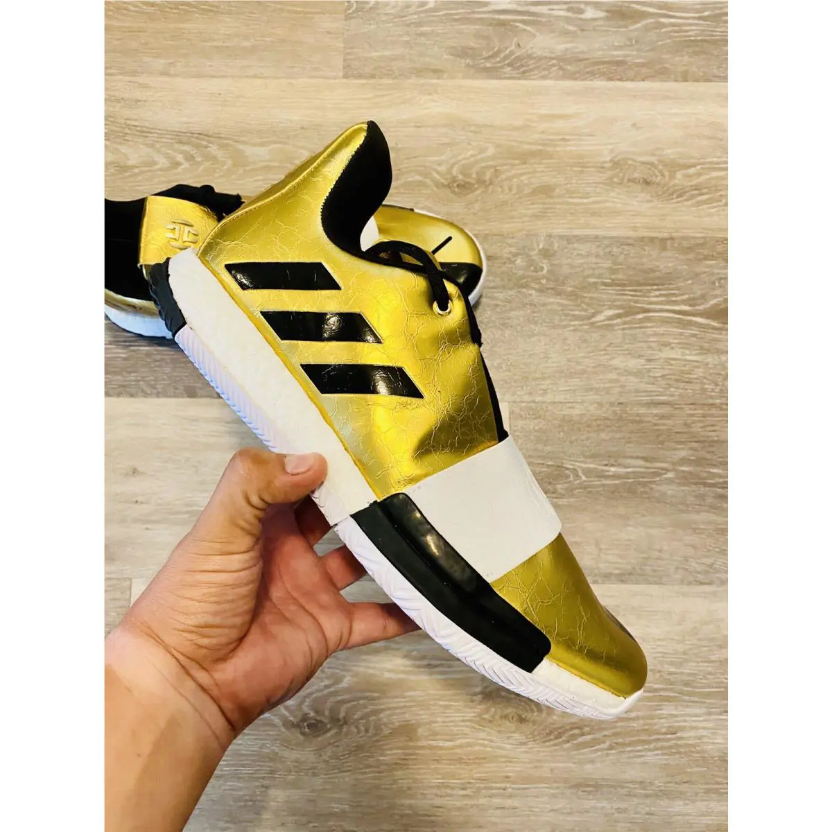 Adidas shoes - Adidas Harden Vol. 3 - Harden - G54026 - Gold Metallic White Black 5