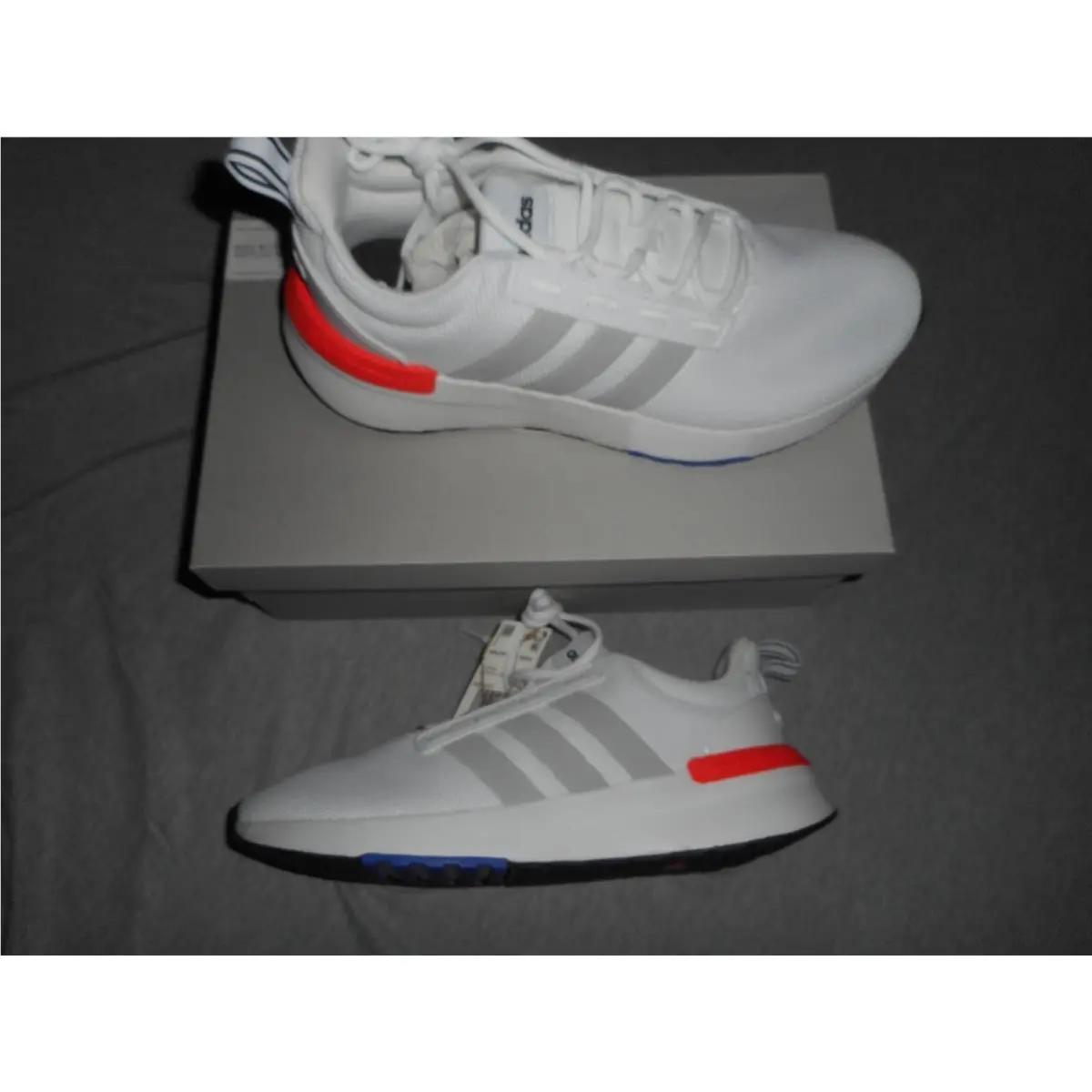 Adidas Racer TR21 White Solar Red Size 11 Wide - with Box