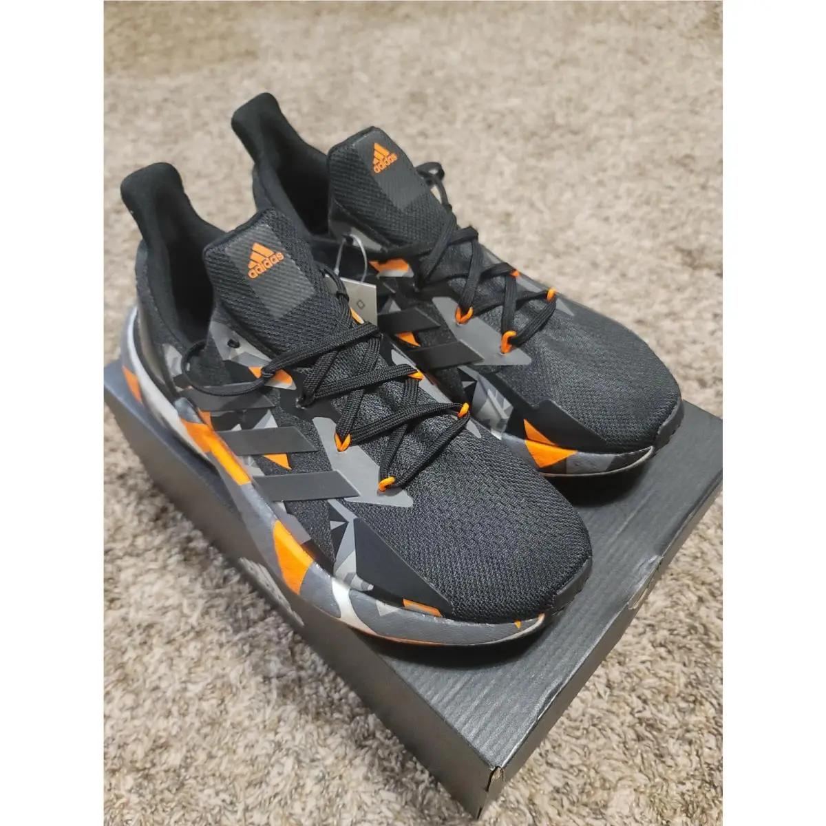 Adidas X9000L4 Black Signal Orange FW8413 Size 9