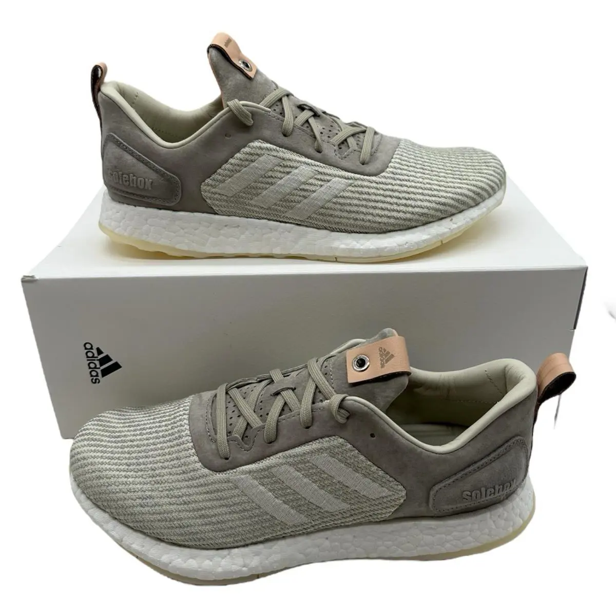 Adidas Pureboost Dpr Solebox Shoes Men`s Size 7 Stone Grey Sneakers B27992
