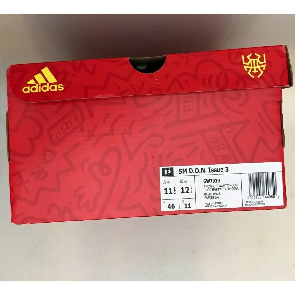 Adidas shoes - adidas SM D.O.N. Issue 3 - GW7919 - Red, Manufacturer: Dark Red /White (UPC: 195735649850) 10