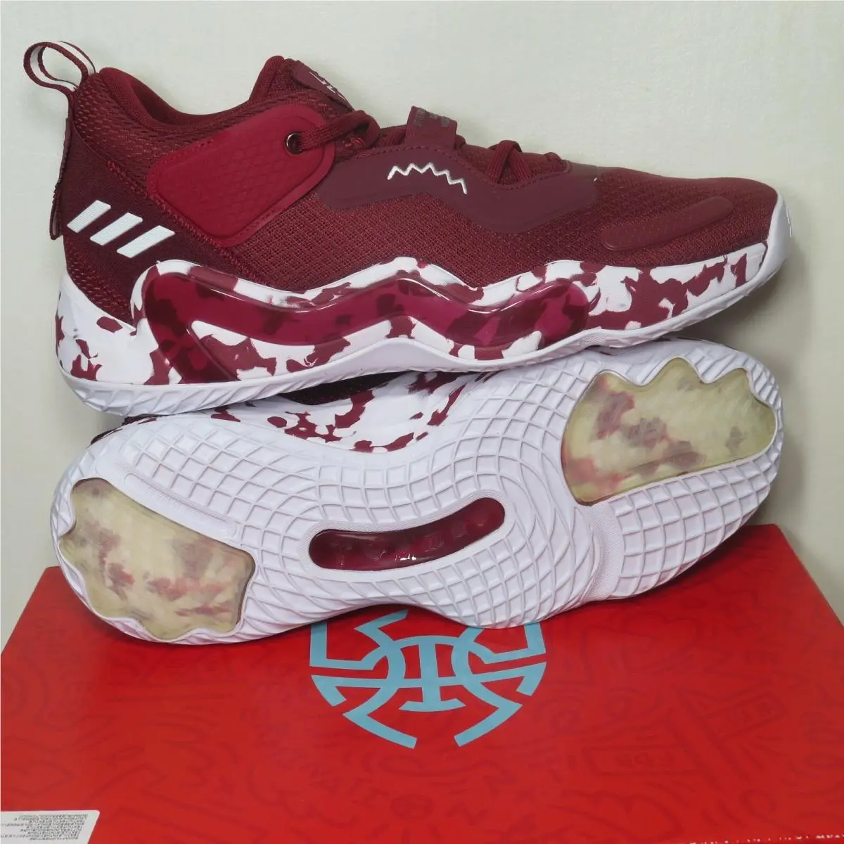 Adidas SM D.o.n. Issue 3 Dark Red Basketball Shoes GW7919 Mens Size 11.5