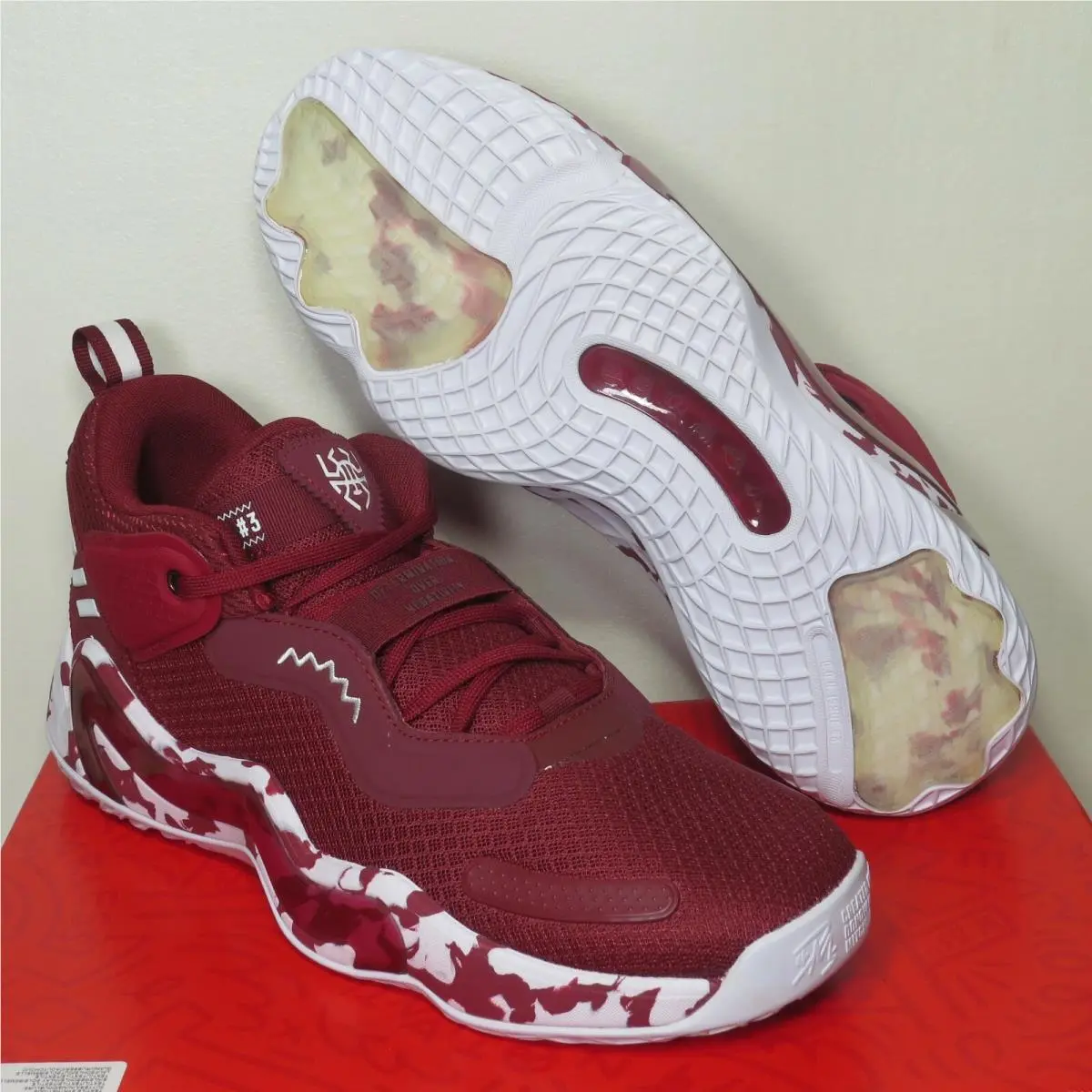 Adidas shoes - adidas SM D.O.N. Issue 3 - GW7919 - Red, Manufacturer: Dark Red /White (UPC: 195735649850) 0