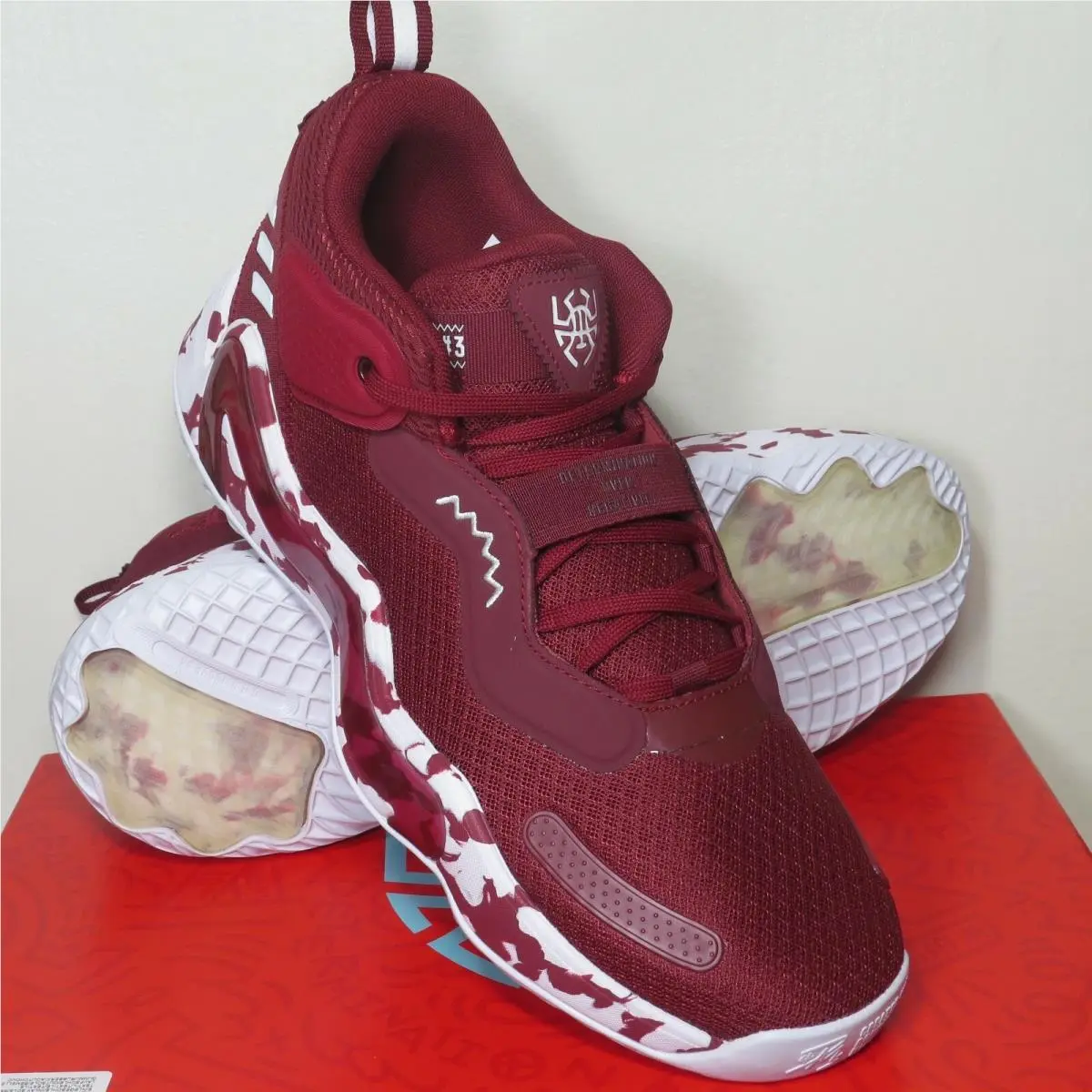 Adidas shoes - adidas SM D.O.N. Issue 3 - GW7919 - Red, Manufacturer: Dark Red /White (UPC: 195735649850) 2
