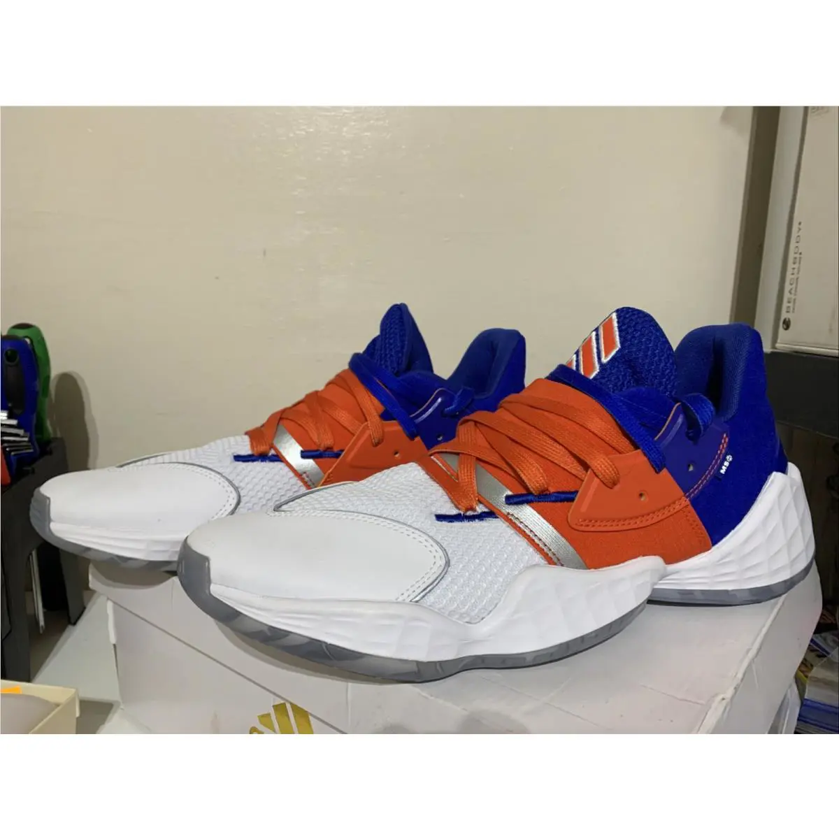 Adidas shoes - Adidas Harden Vol 4 - Harden Vol - FV4227 - Blue Orange White 0
