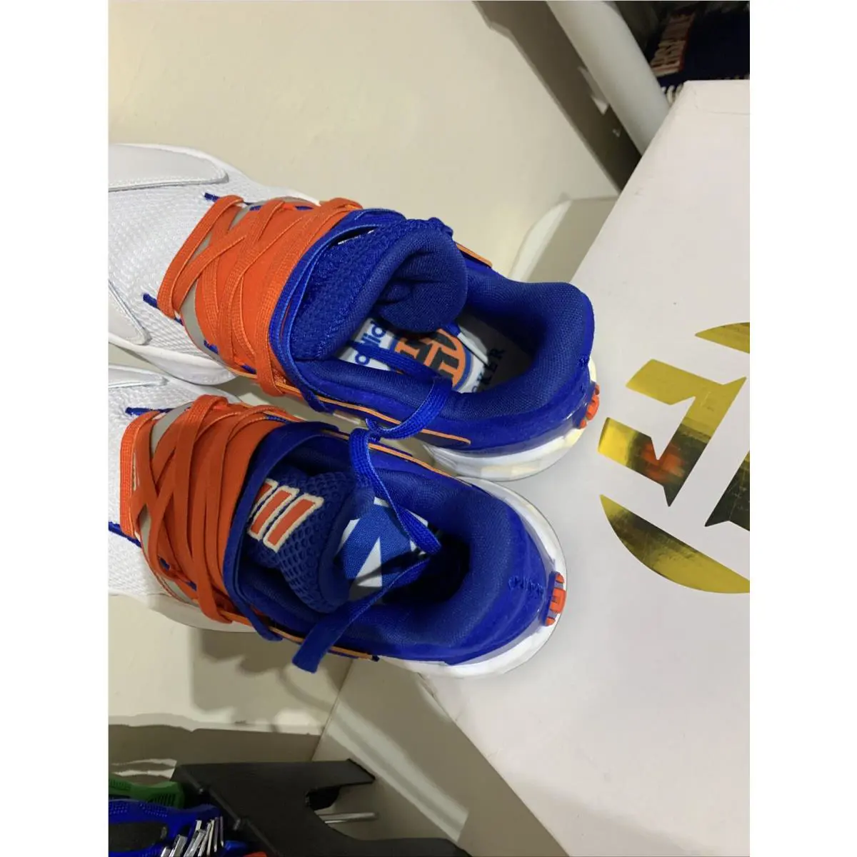 Adidas shoes - Adidas Harden Vol 4 - Harden Vol - FV4227 - Blue Orange White 4