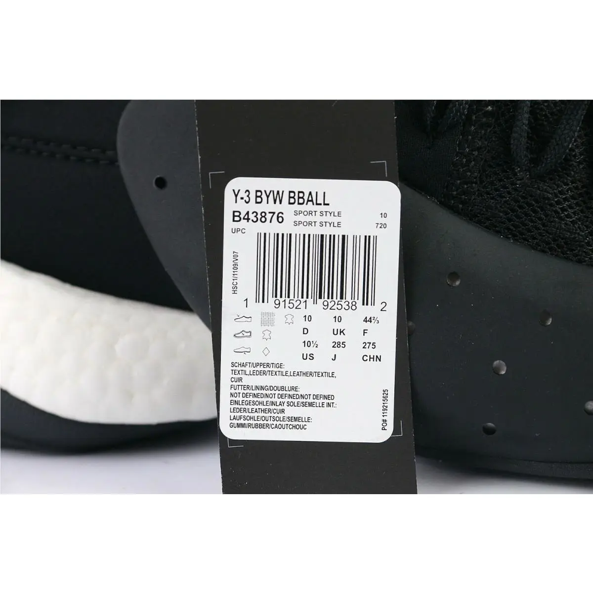 Adidas shoes - adidas Y-3 Yohji - Yohji - B43876 - Black (UPC: 191521925382) 10