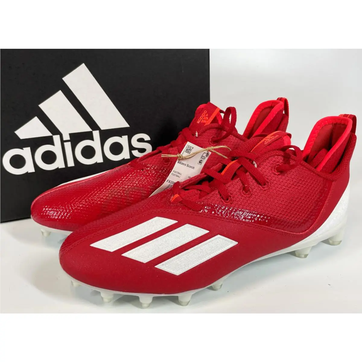 Adidas Scorch FX2088 Red Football Soccer Cleats Shoes Mens 10 D