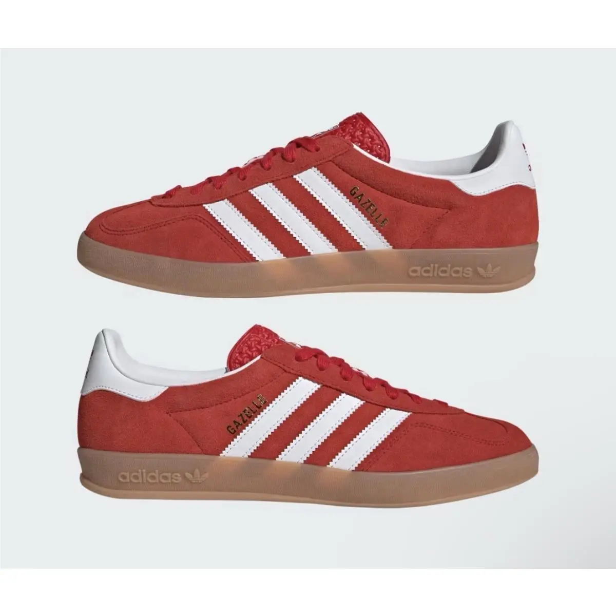 Adidas Gazelle Indoor Better Scarlet JI2063 Red Gum Men`s Size 9.5 Woman’s 10.5