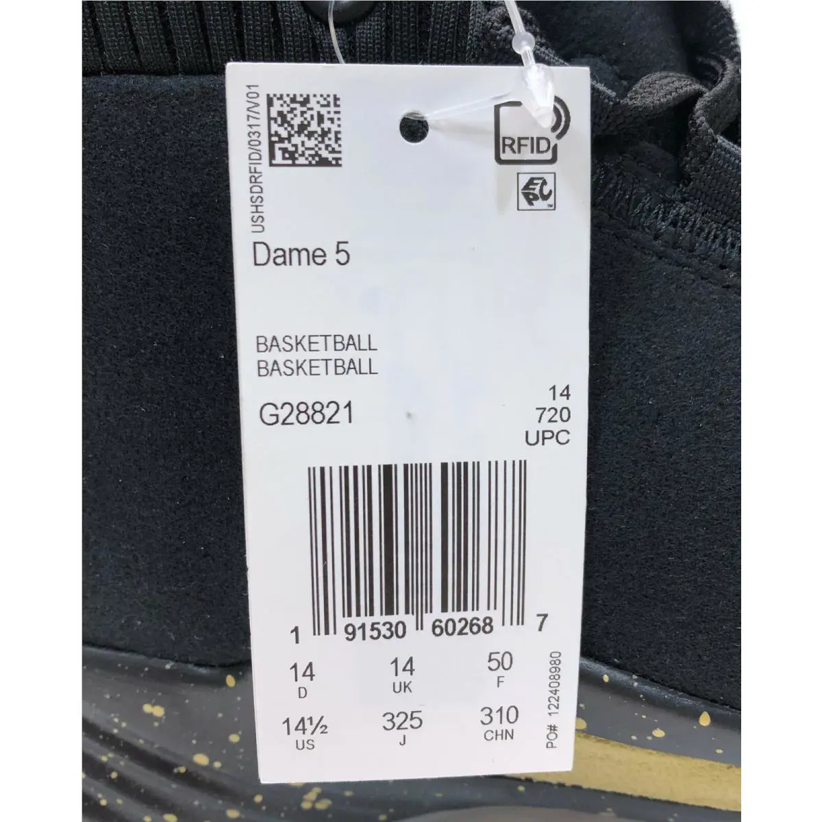 Adidas shoes - Adidas Dame 5 - Dame - G28821 - Black (UPC: 0191530602748) 8