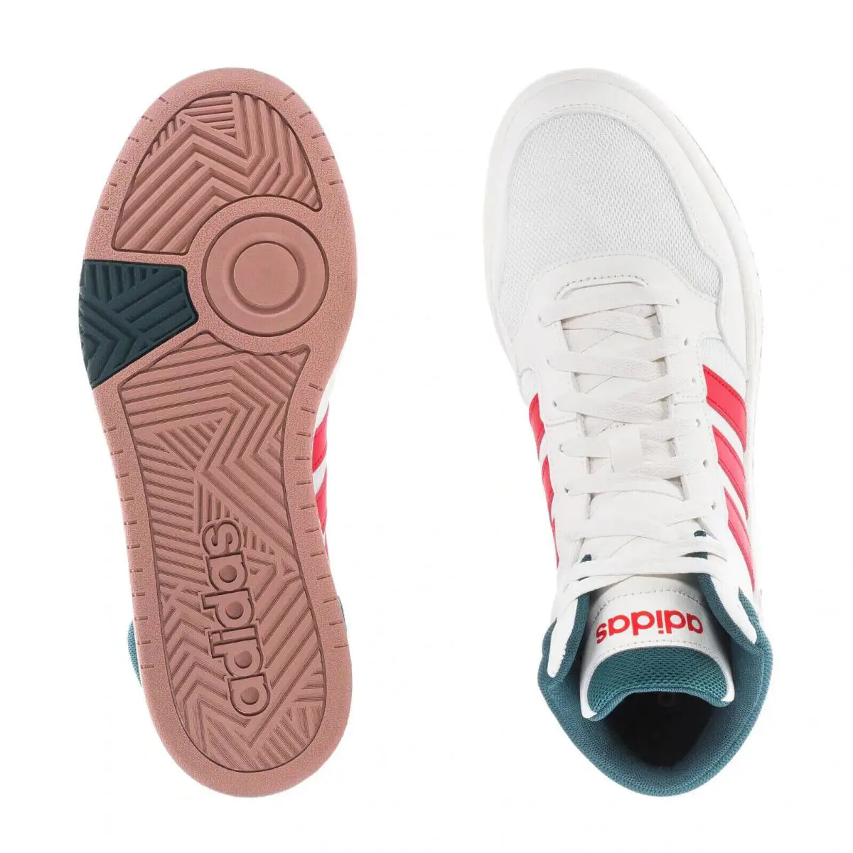Adidas shoes - adidas Hoops - Hoops - Cloud White/Vivid Red/Legacy Teal - GZ3811 4