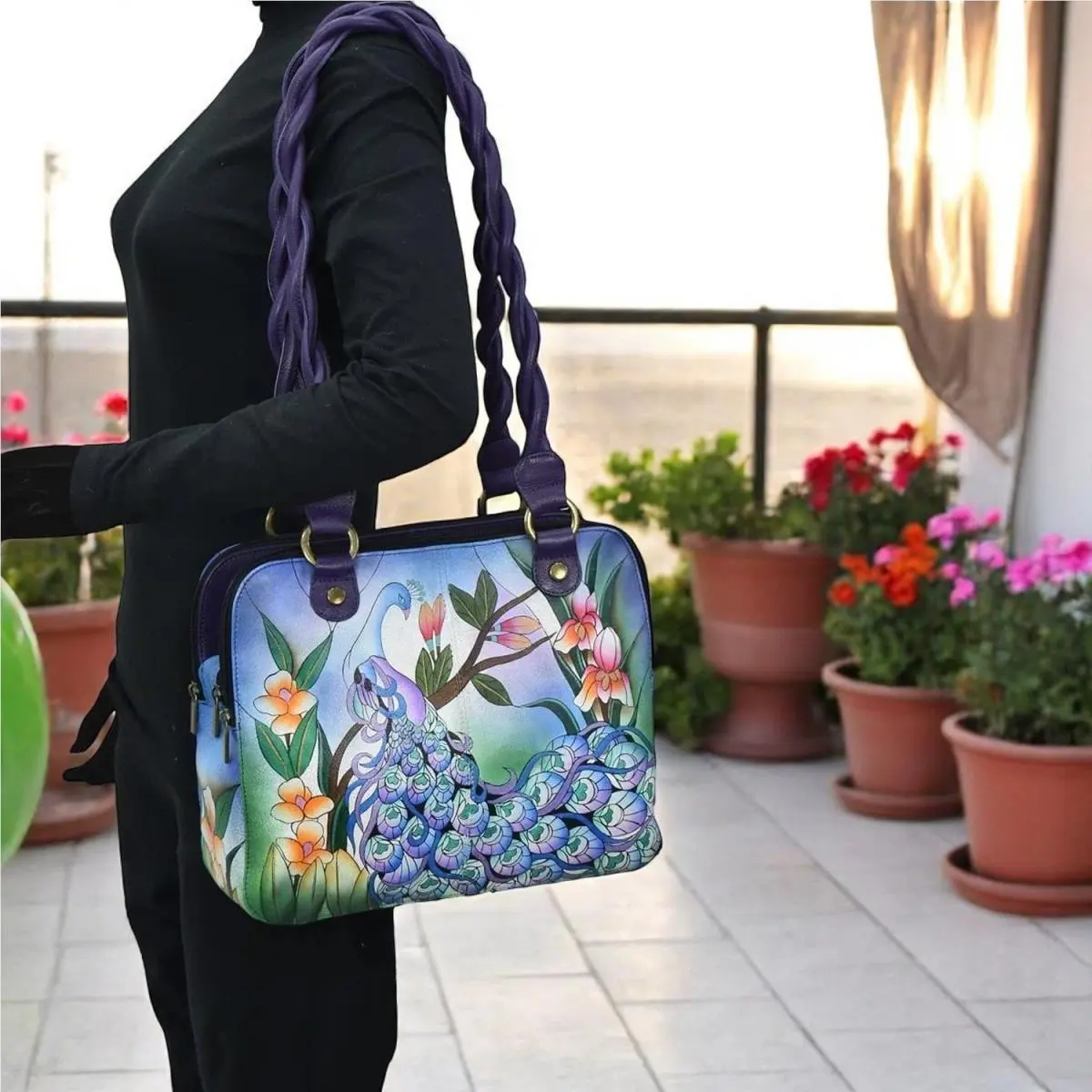 Adidas Midnight Peacock Anna by Anuschka Organizer Tote Lnwt