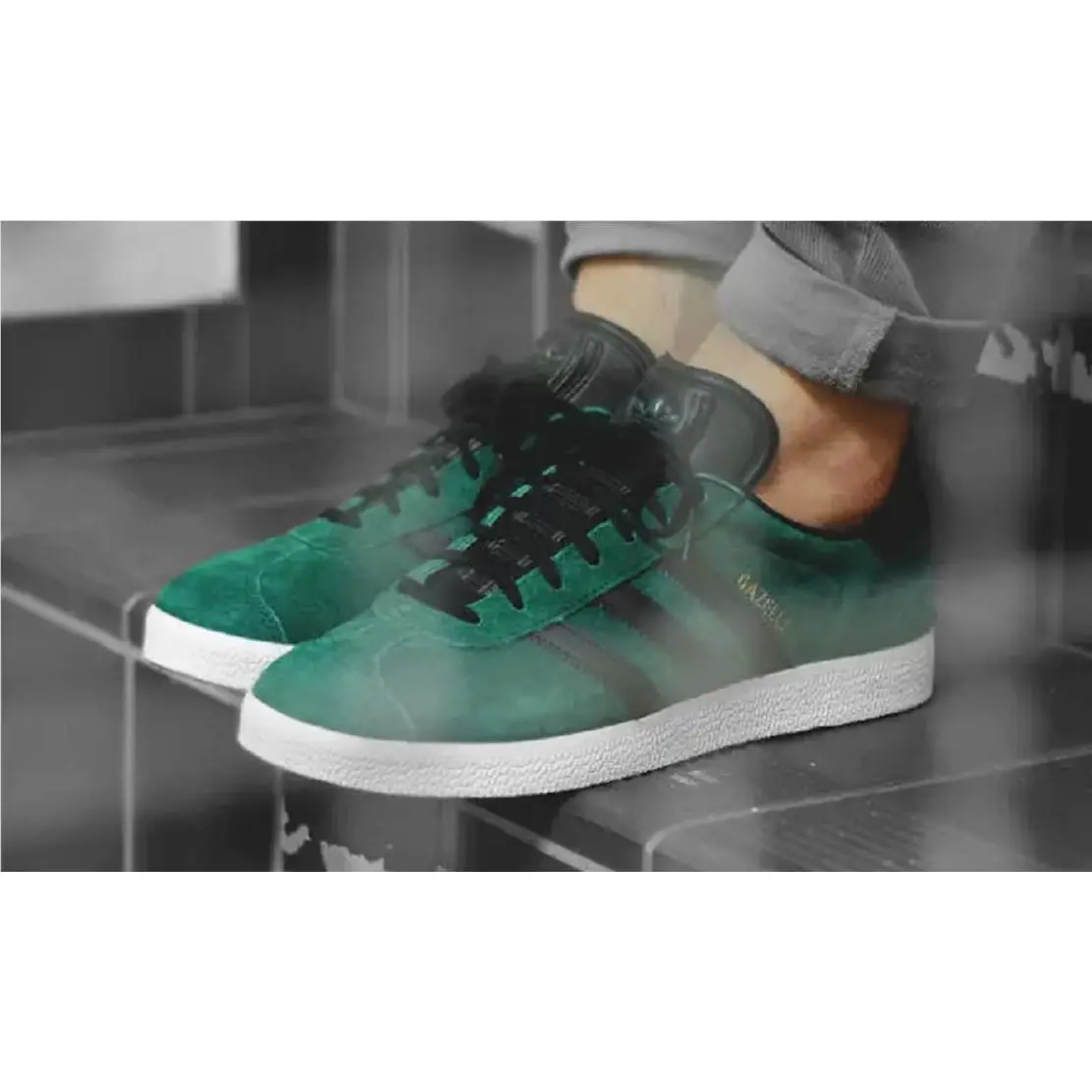 Adidas shoes - adidas Gazelle - Gazelle - BB5487 - green black 1