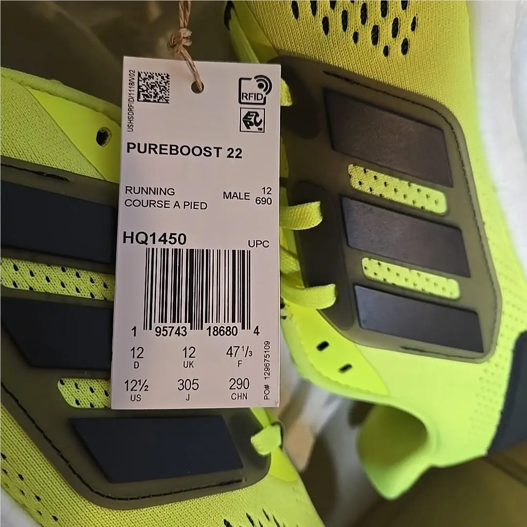 Adidas shoes - adidas PureBoost 22 - PureBoost - HQ1450 - Yellow (UPC: 195743186804) 12
