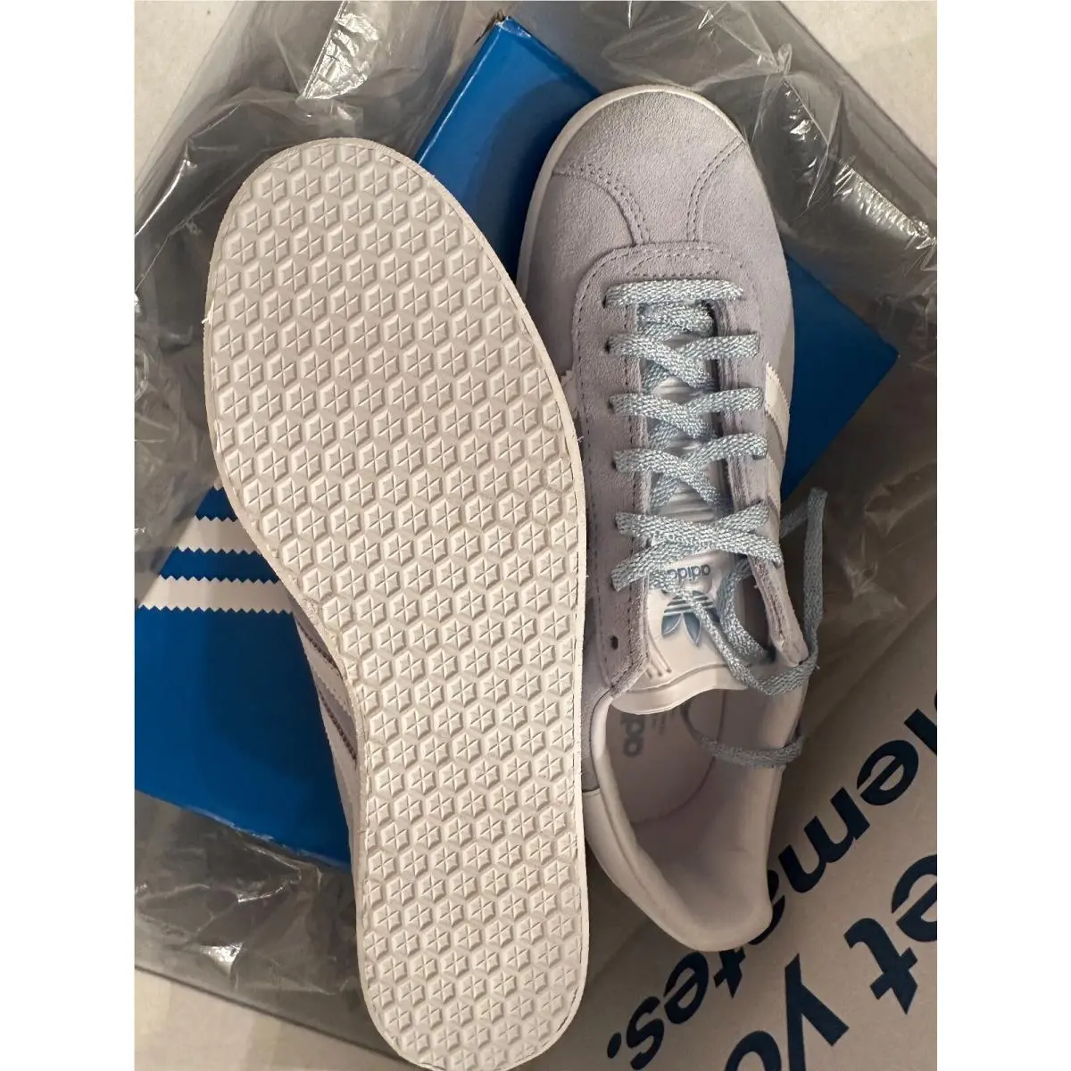 Adidas shoes - adidas Gazelle - Gazelle - ID6991 - Clear SKY White Cloud metallic Gold 3
