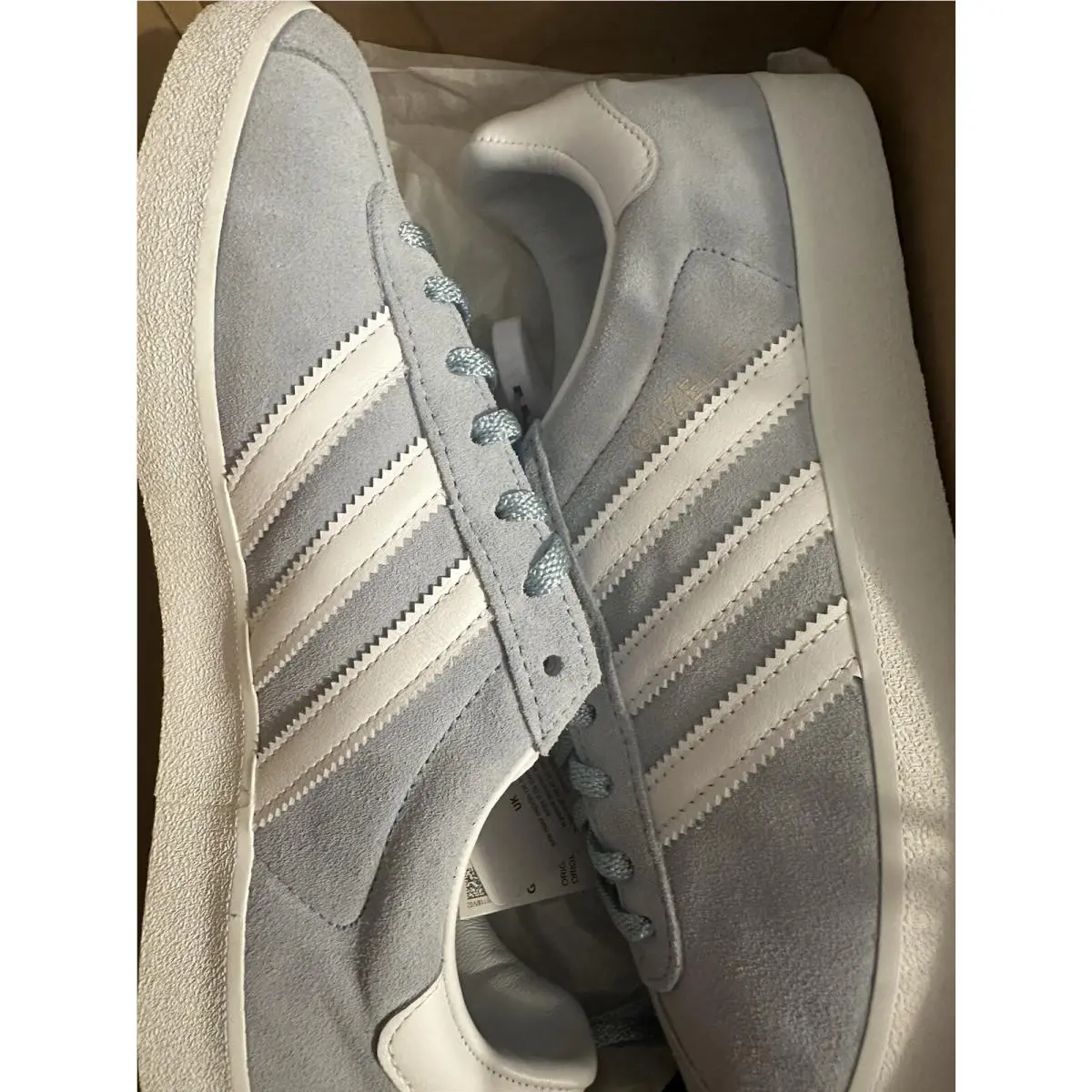 Adidas shoes - adidas Gazelle - Gazelle - ID6991 - Clear SKY White Cloud metallic Gold 9