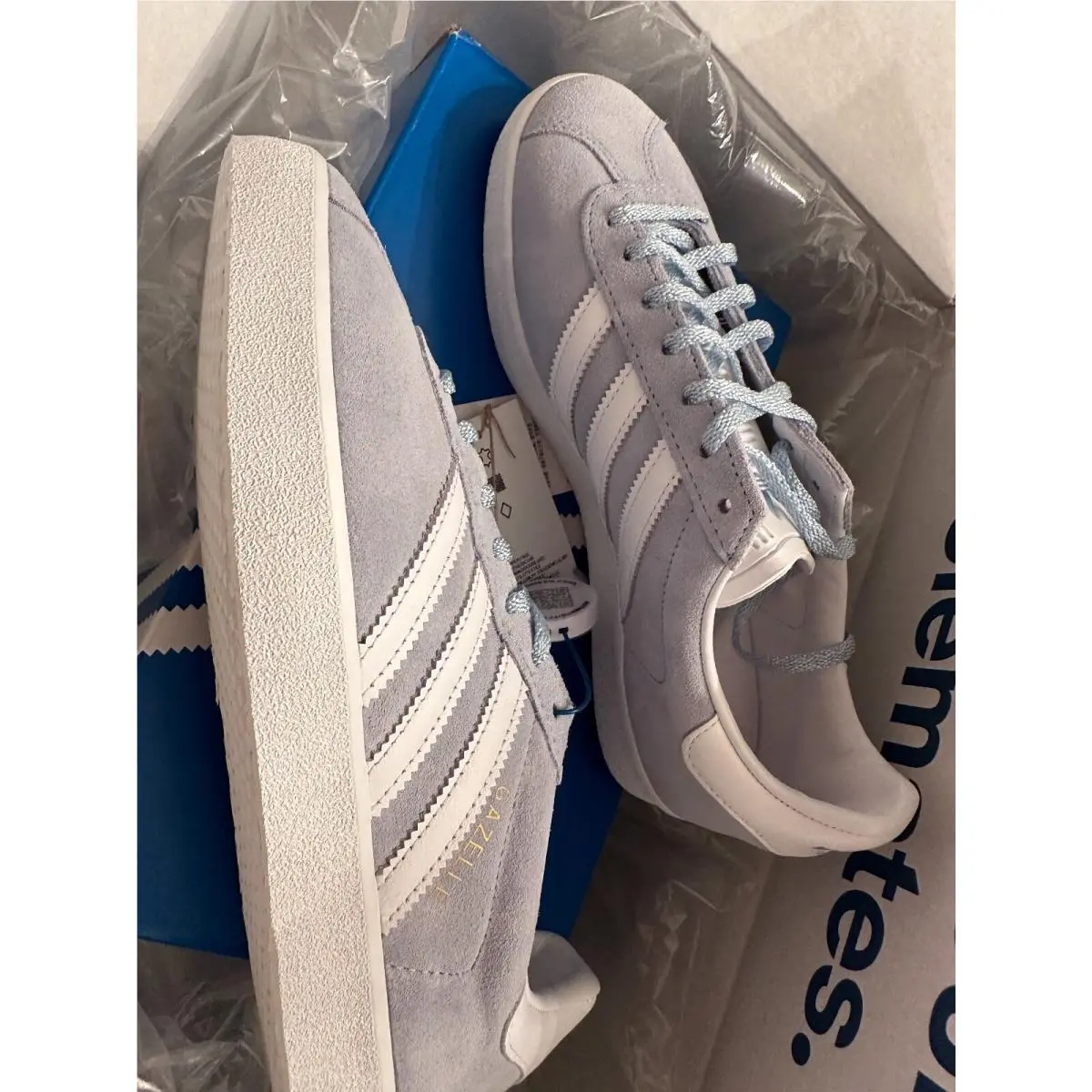 Adidas shoes - adidas Gazelle - Gazelle - ID6991 - Clear SKY White Cloud metallic Gold 2