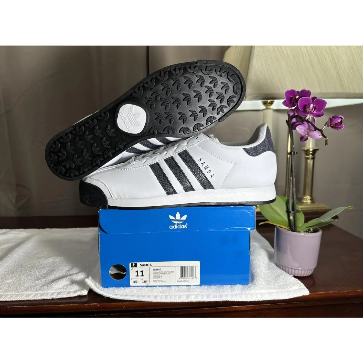 Deadstock New+box Adidas Somoa Snakeskin White Black BB8580 Men’s Shoes Sz 11