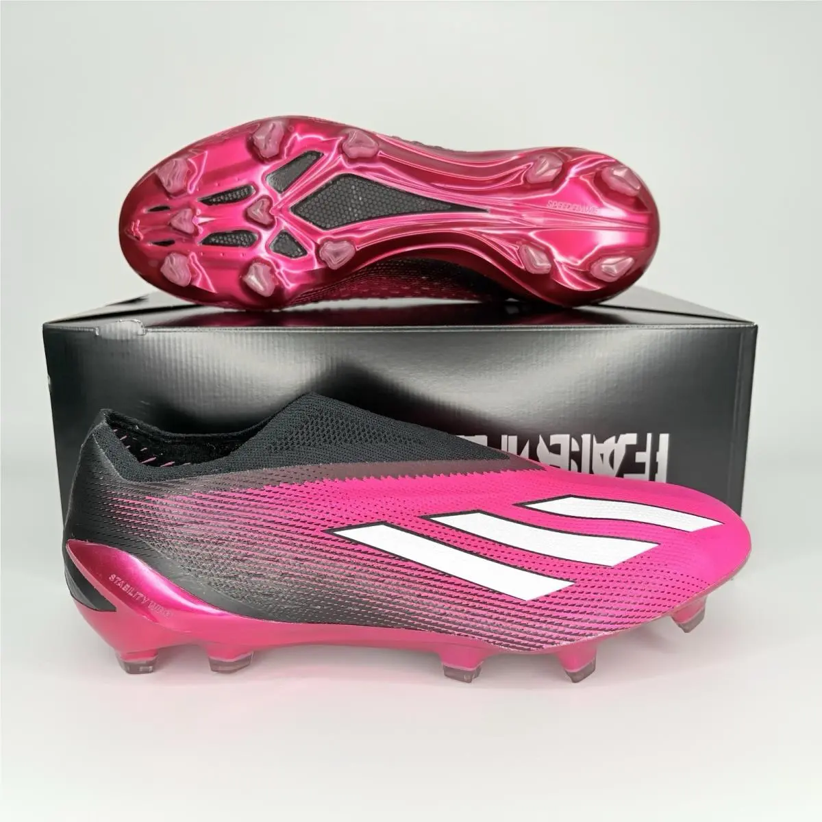 Adidas x Speedportal + FG Pink Black Soccer Cleats Men`s 11 GZ5126 - NO Lid