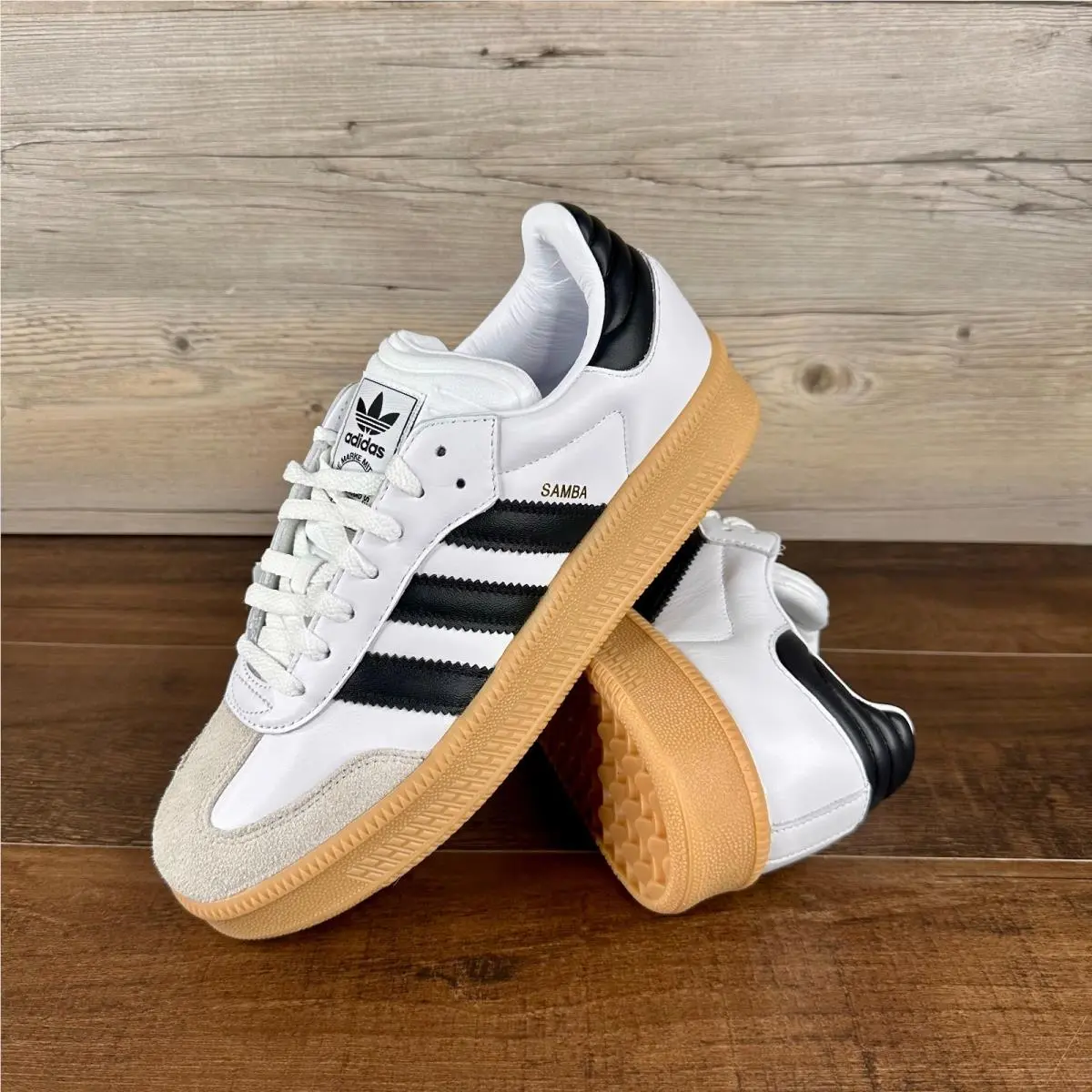 Adidas Samba Xlg Men`s Athletic Sneakers Running Trainers Size 11 White