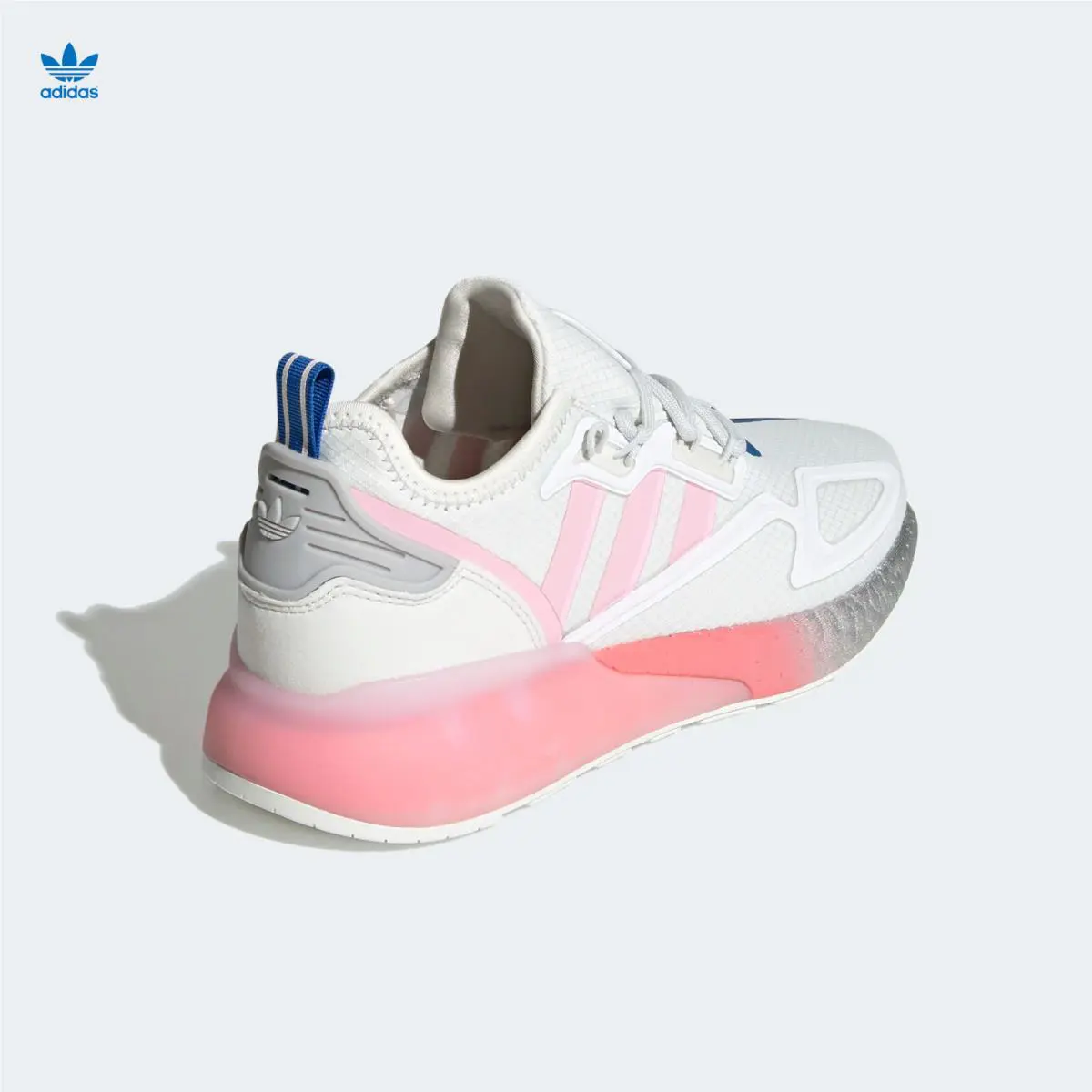 Adidas shoes - Adidas Originals x NASA ZX 2K Boost - FZ3900 - Crystal White / True Pink / Matte Silver (UPC: 194817366661) 0