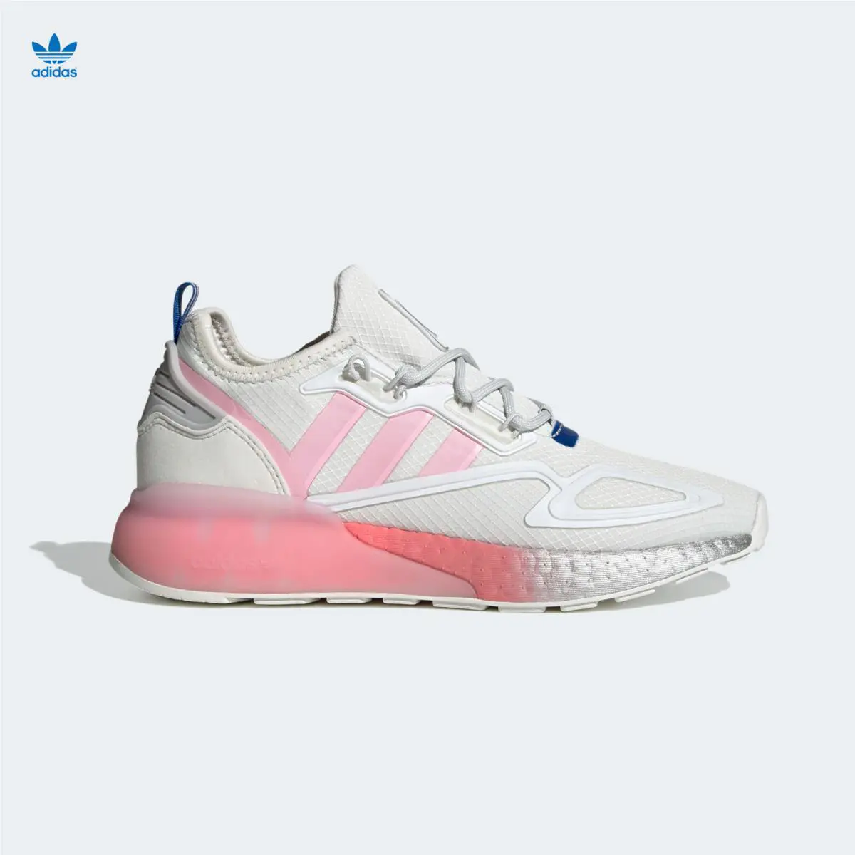 Adidas shoes - Adidas Originals x NASA ZX 2K Boost - FZ3900 - Crystal White / True Pink / Matte Silver (UPC: 194817366661) 1