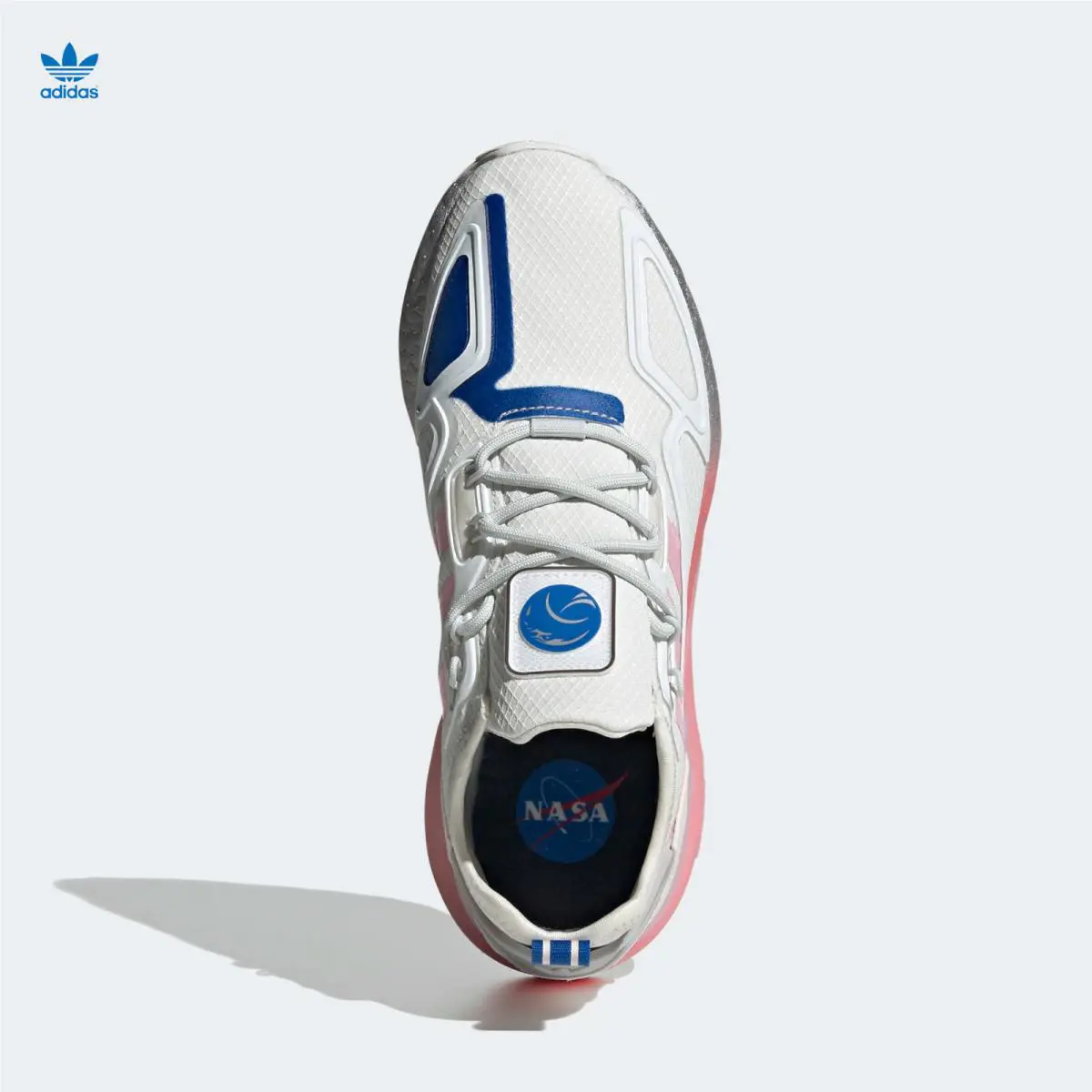 Adidas shoes - Adidas Originals x NASA ZX 2K Boost - FZ3900 - Crystal White / True Pink / Matte Silver (UPC: 194817366661) 3