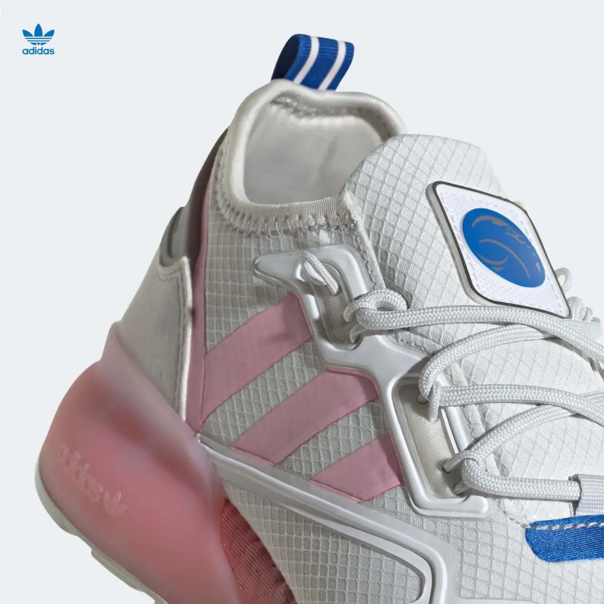 Adidas shoes - Adidas Originals x NASA ZX 2K Boost - FZ3900 - Crystal White / True Pink / Matte Silver (UPC: 194817366661) 6