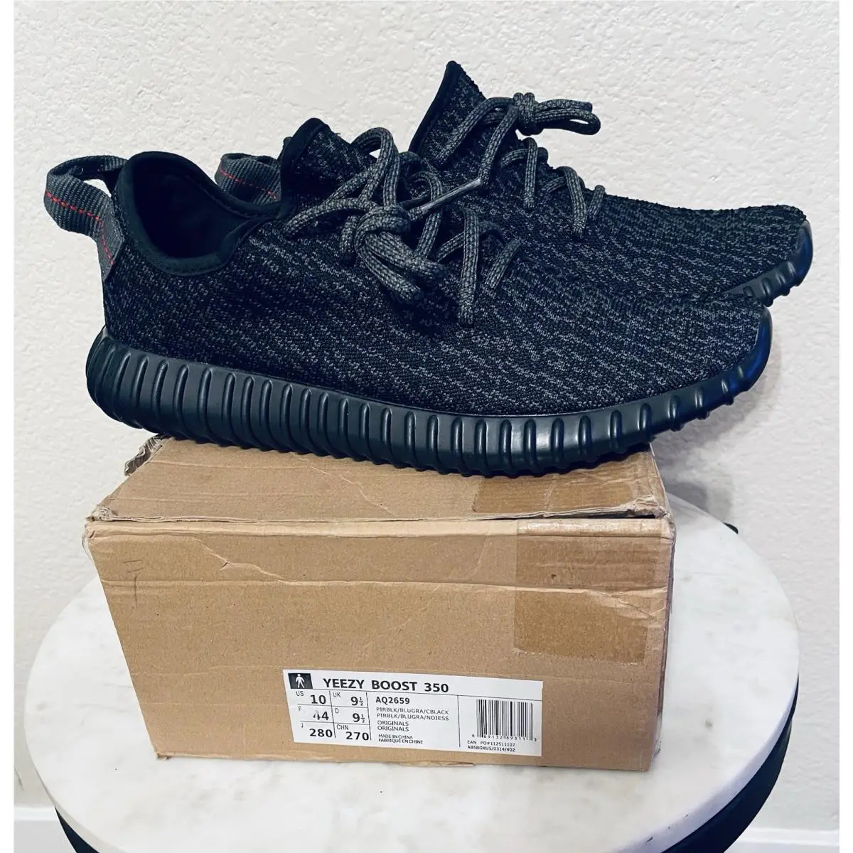 Yeezy Boost 350 V1 Limited Edition 2015 Pirate Black 1.0 AQ2659 Men`s 10 by Adidas