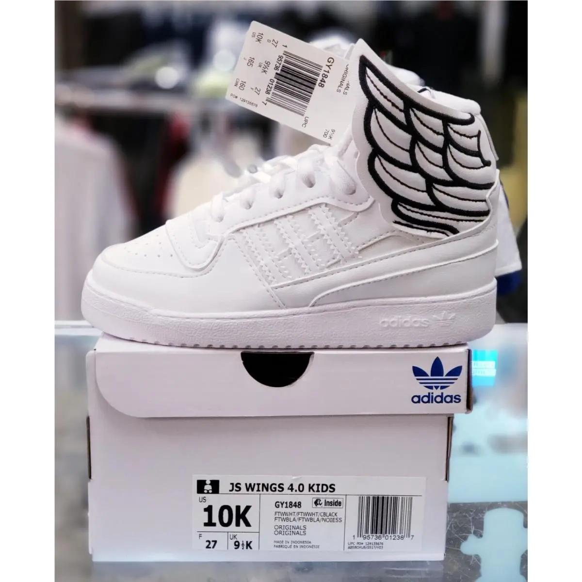 Adidas JS Wings 4.0 Kids 2022 Sz. 10K C GY1848 DS White Black
