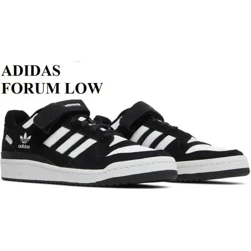 Adidas Forum Low Trainers Sneakers Basketball Men Shoes Black/white Size 9
