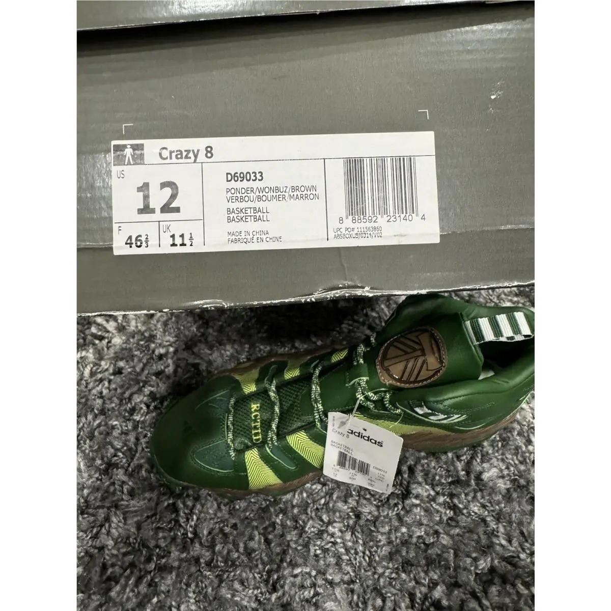 Adidas shoes - adidas Crazy 8 - Crazy - D69033 - Green 4