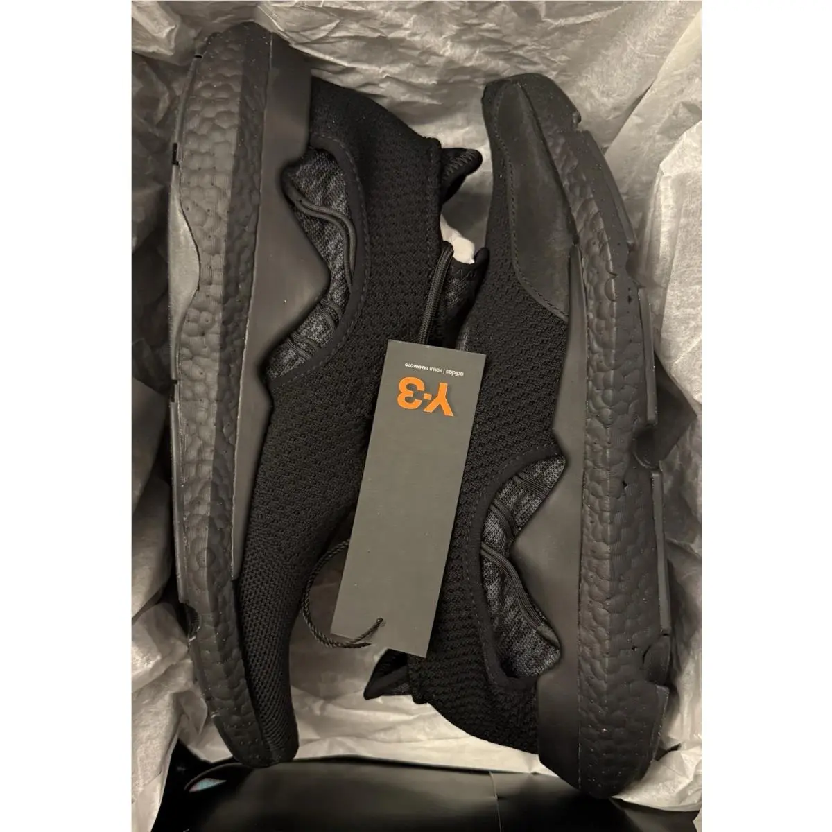 Men’s  Y-3 Saikou Triple Black Boost AC7197 Size 10 by Adidas