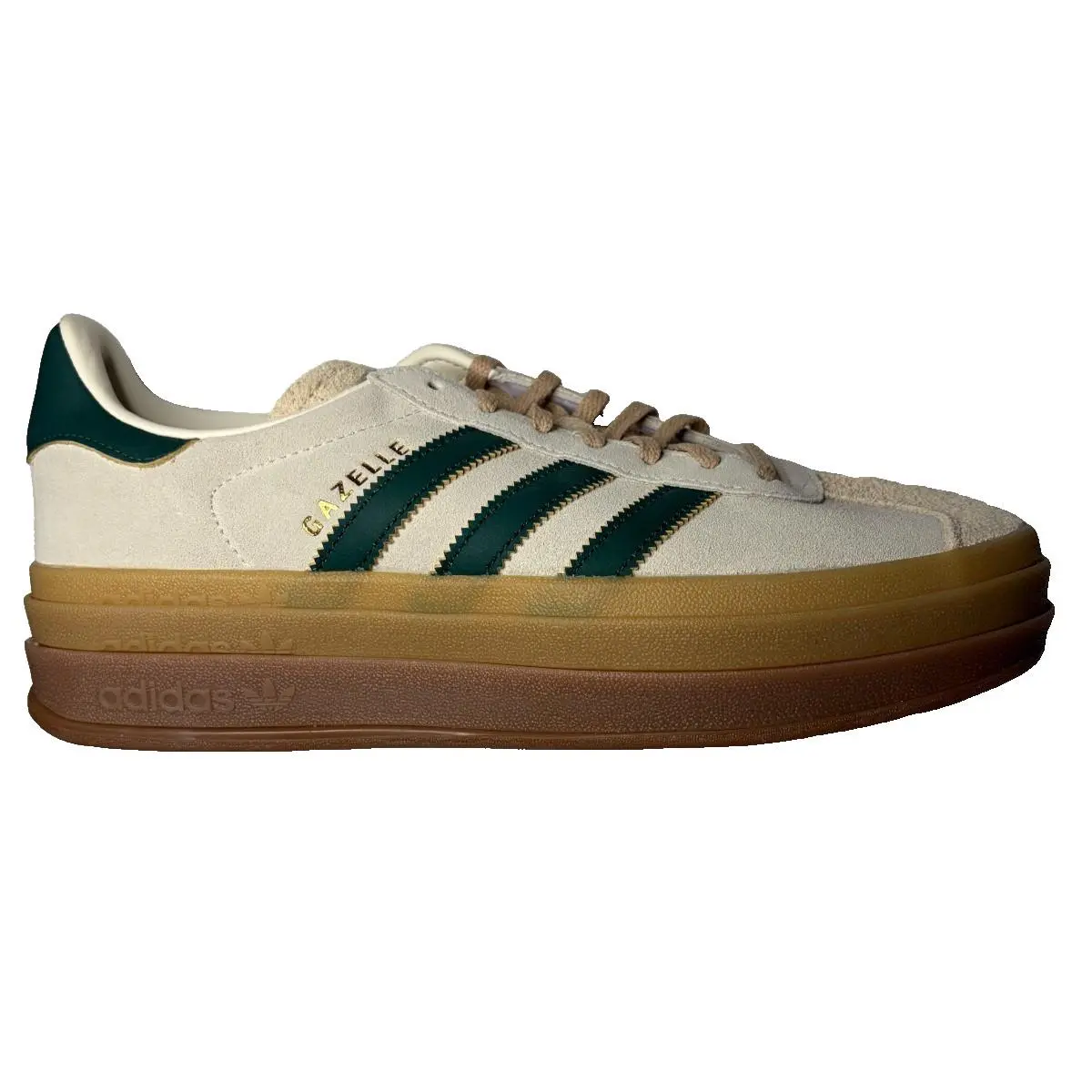 Gazelle Bold W Women`s Size 10 Cream White Collegiate Green by Adidas