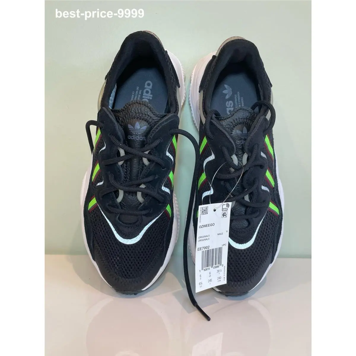 Adidas shoes - adidas Originals Ozweego - Originals Ozweego - EE7002 - Core Black / Solar Green / Onix 1