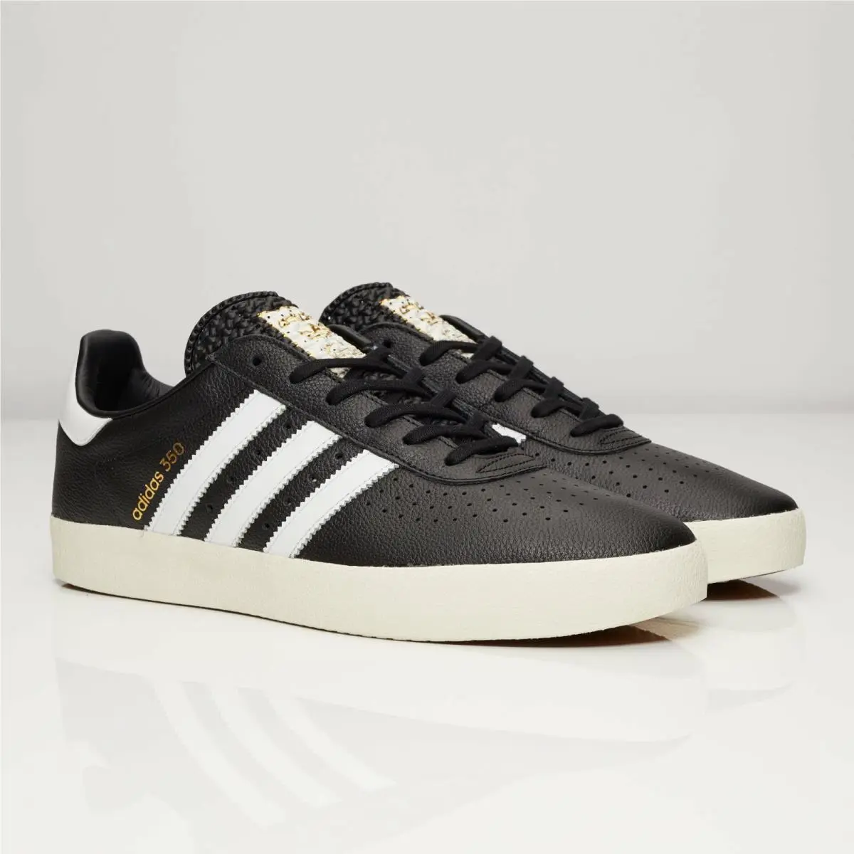 Adidas 350 Leather Core Black S76213 Men Size US 12