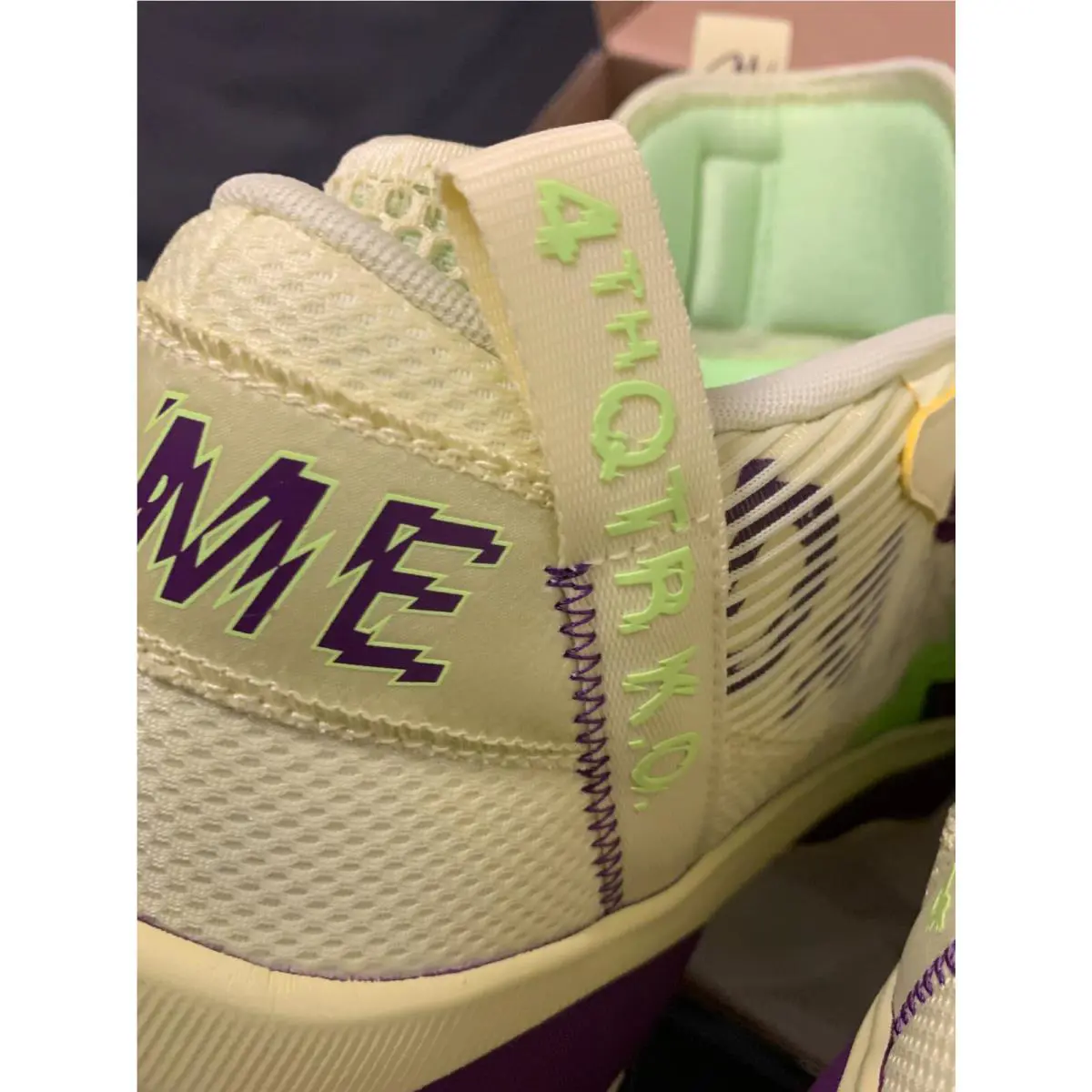 Adidas shoes - adidas Dame - Dame - Neon Green/Purple 6