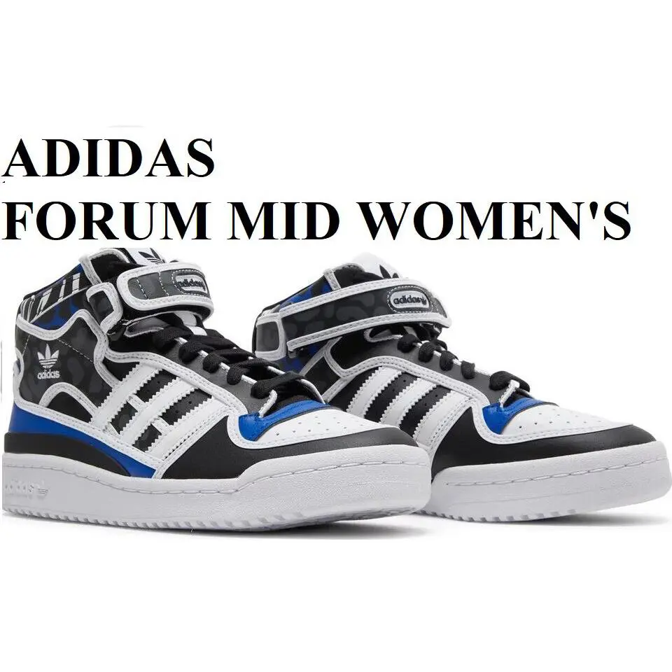 Adidas Forum Mid Trainers Sneaker Basketball Women Shoes Blue/white Size 8.5