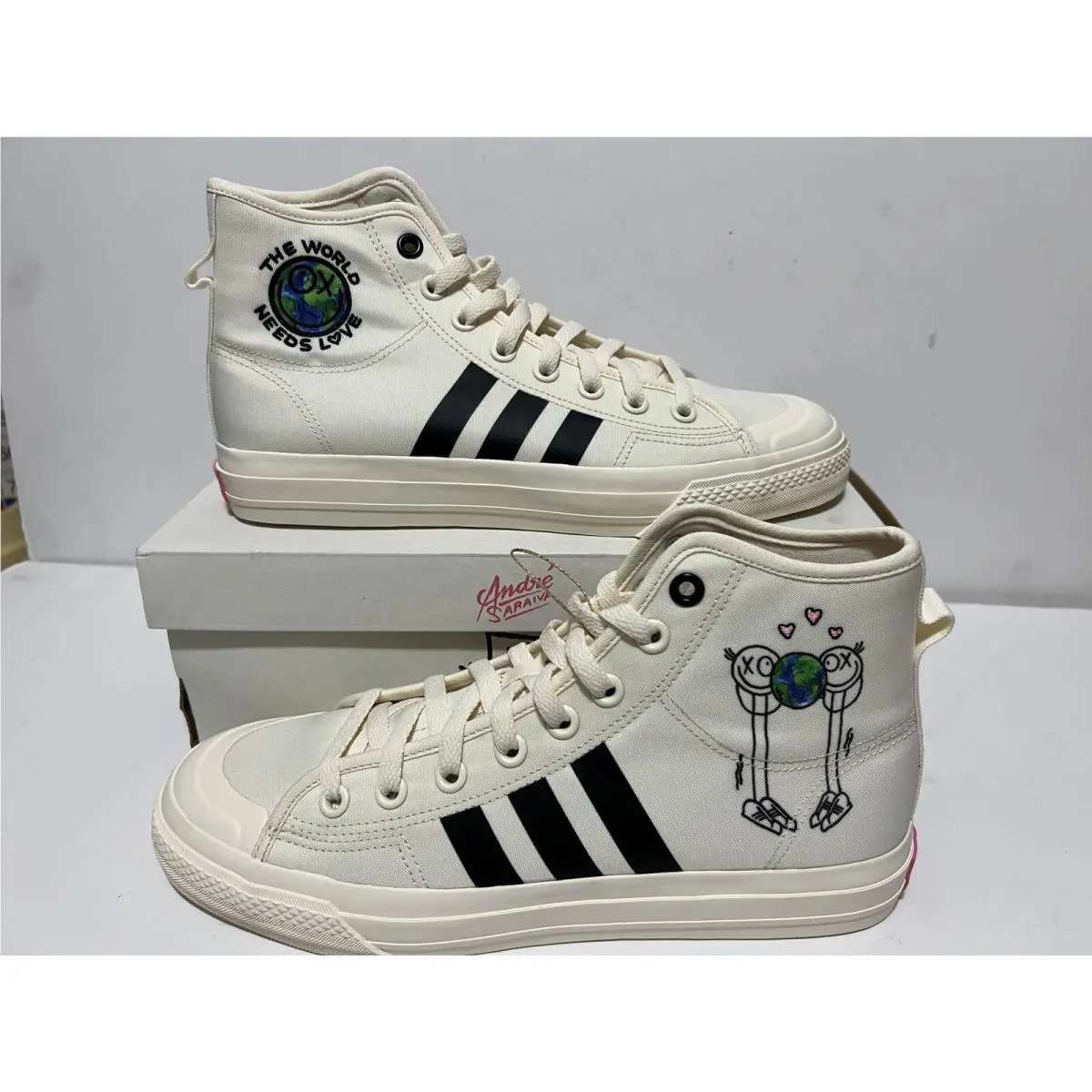 Adidas Originals Nizza High GZ2204 Men`s Core Noiess/pantonathletic Shoes
