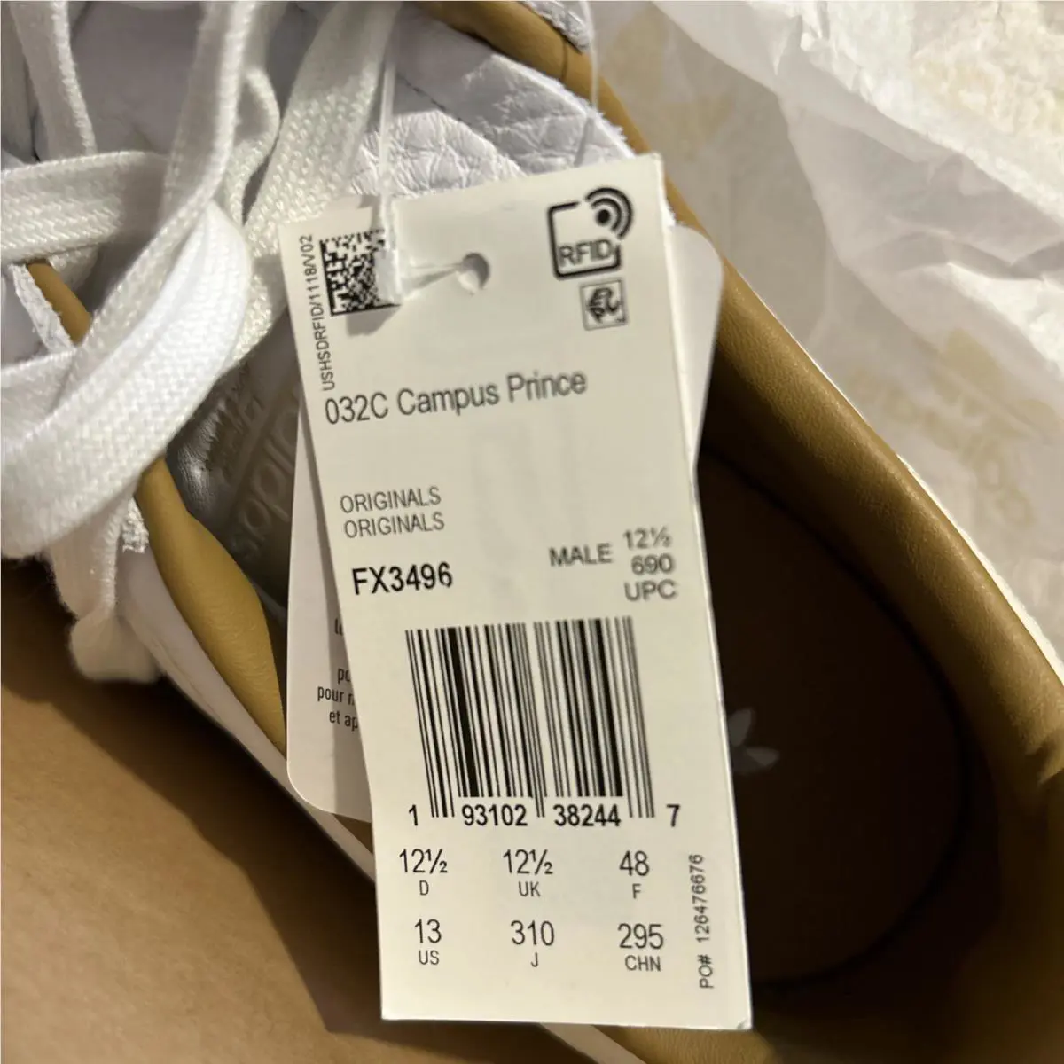 Adidas shoes - Adidas Campus Prince Albert 032c - FX3496 - White 8