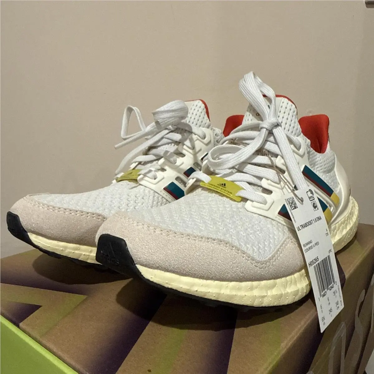 Adidas Ultraboost 1.0 Dna Shoes Men`s 7 White H05265 Athletic Comfort Sneakers