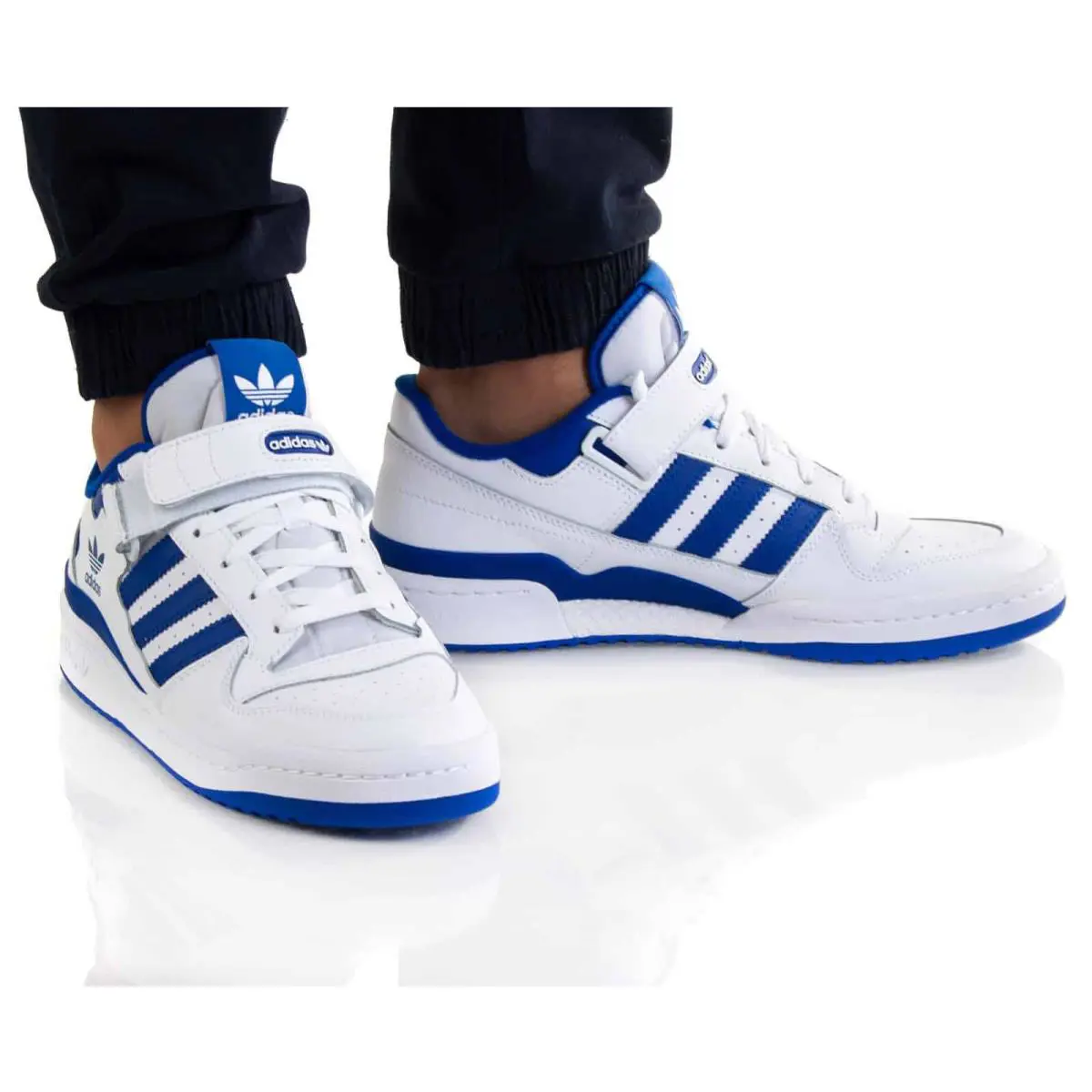 Adidas Forum Low Trainers Sneaker Basketball Men Shoes White/royal Size 10.5